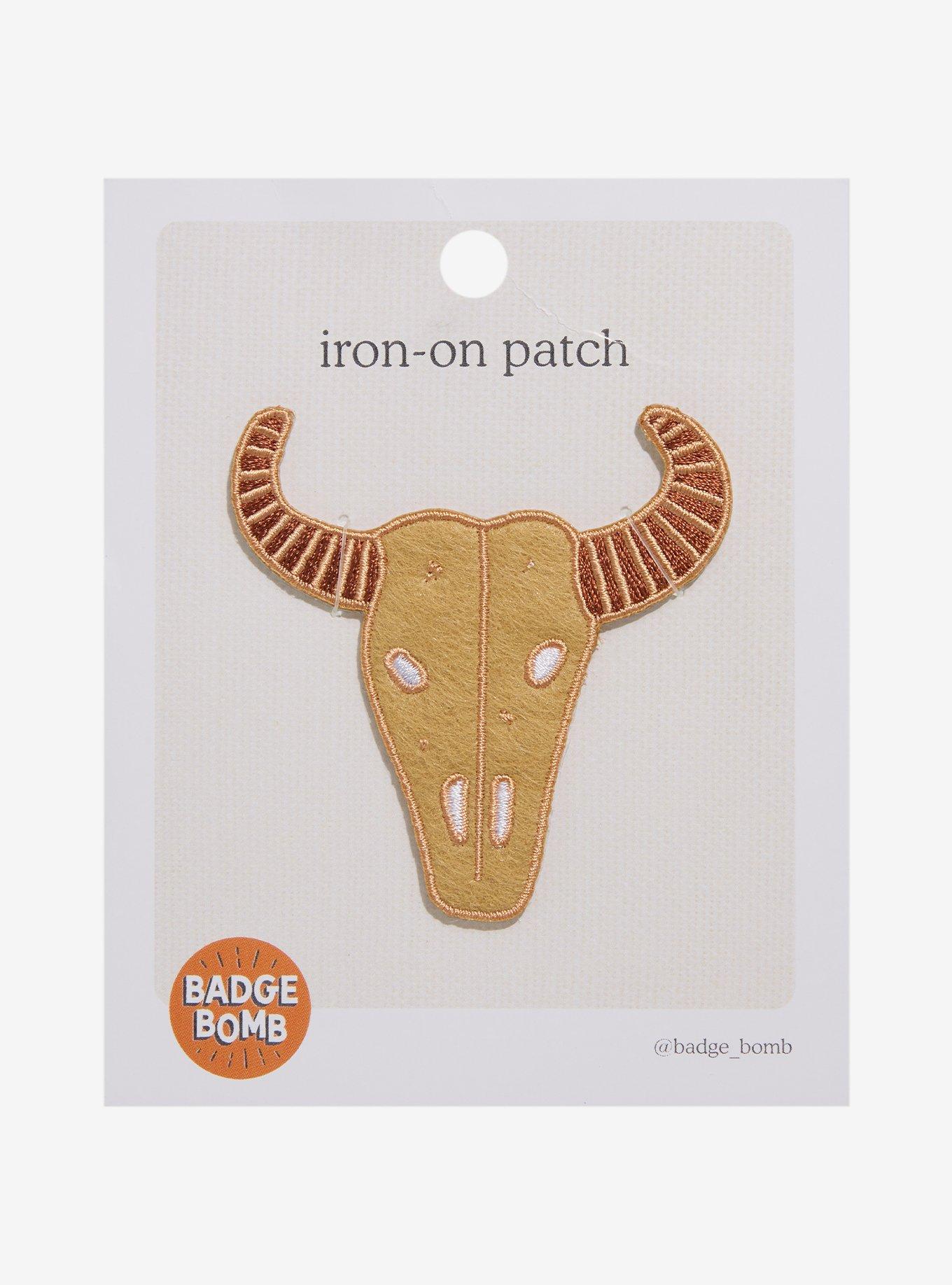 Badge Bomb Cow Skull Patch, , hi-res