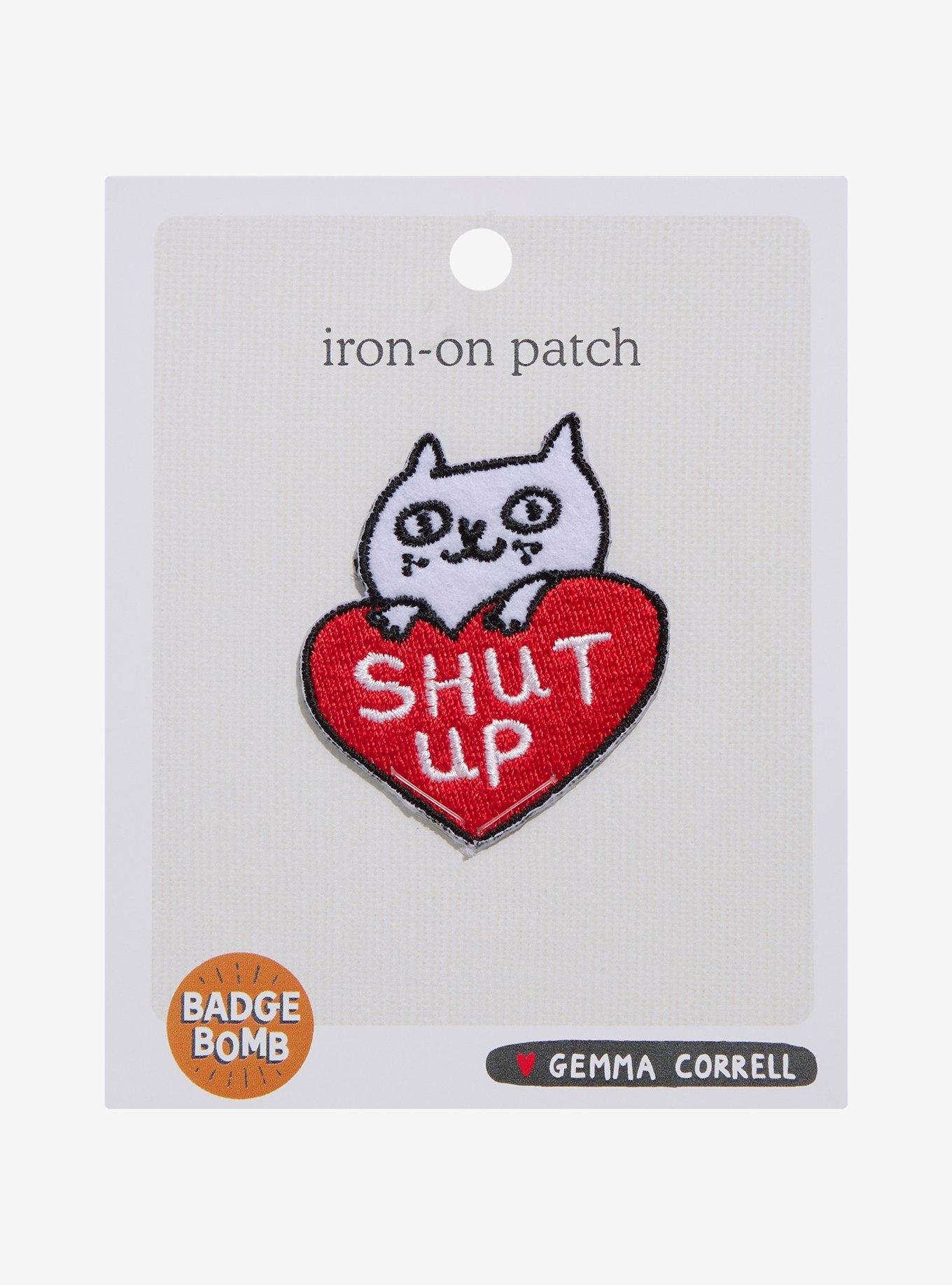 Badge Bomb Shut Up Cat Patch By Gemma Correll, , alternate