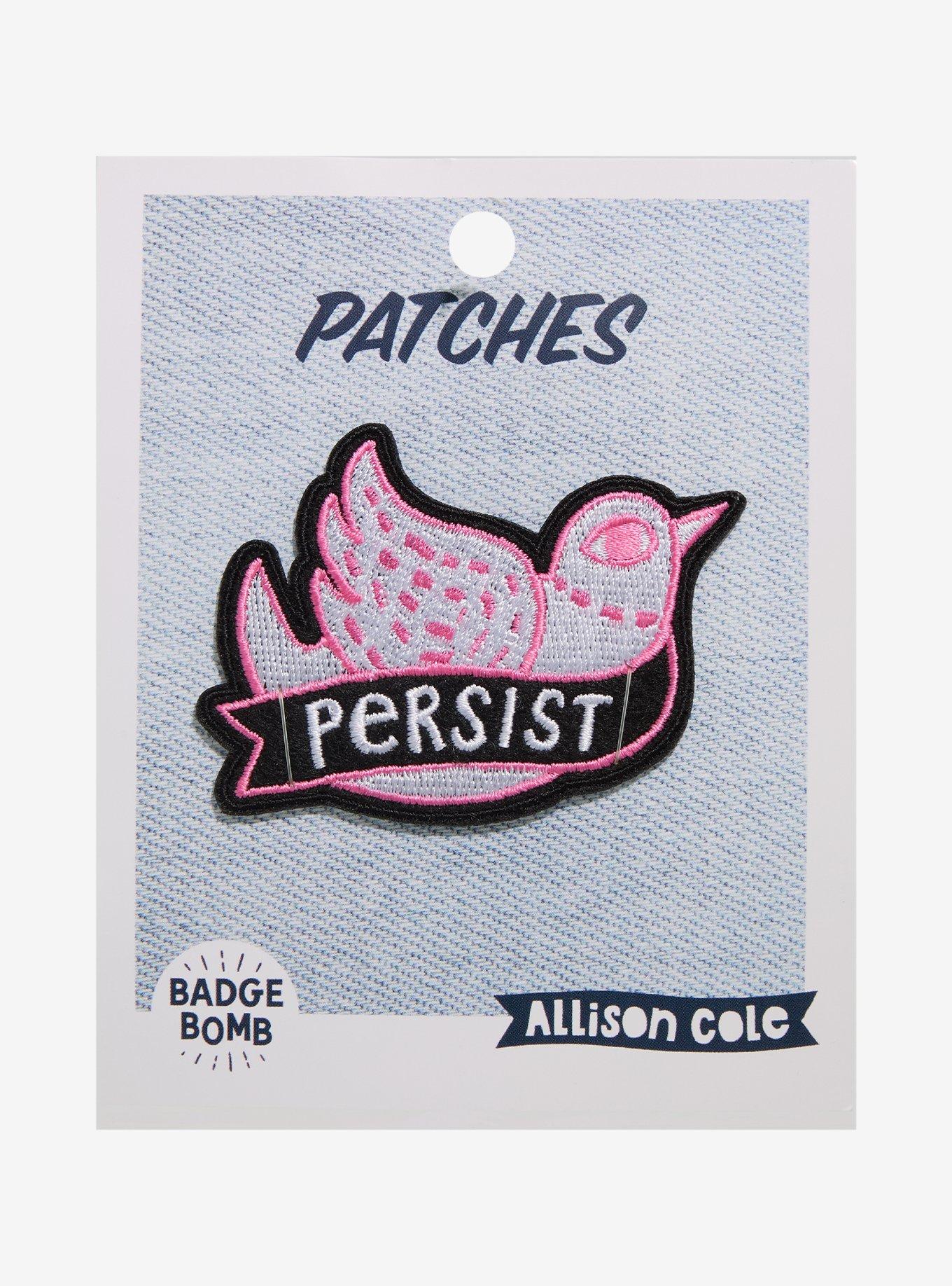 Badge Bomb Persist Bird Patch By Allison Cole, , hi-res