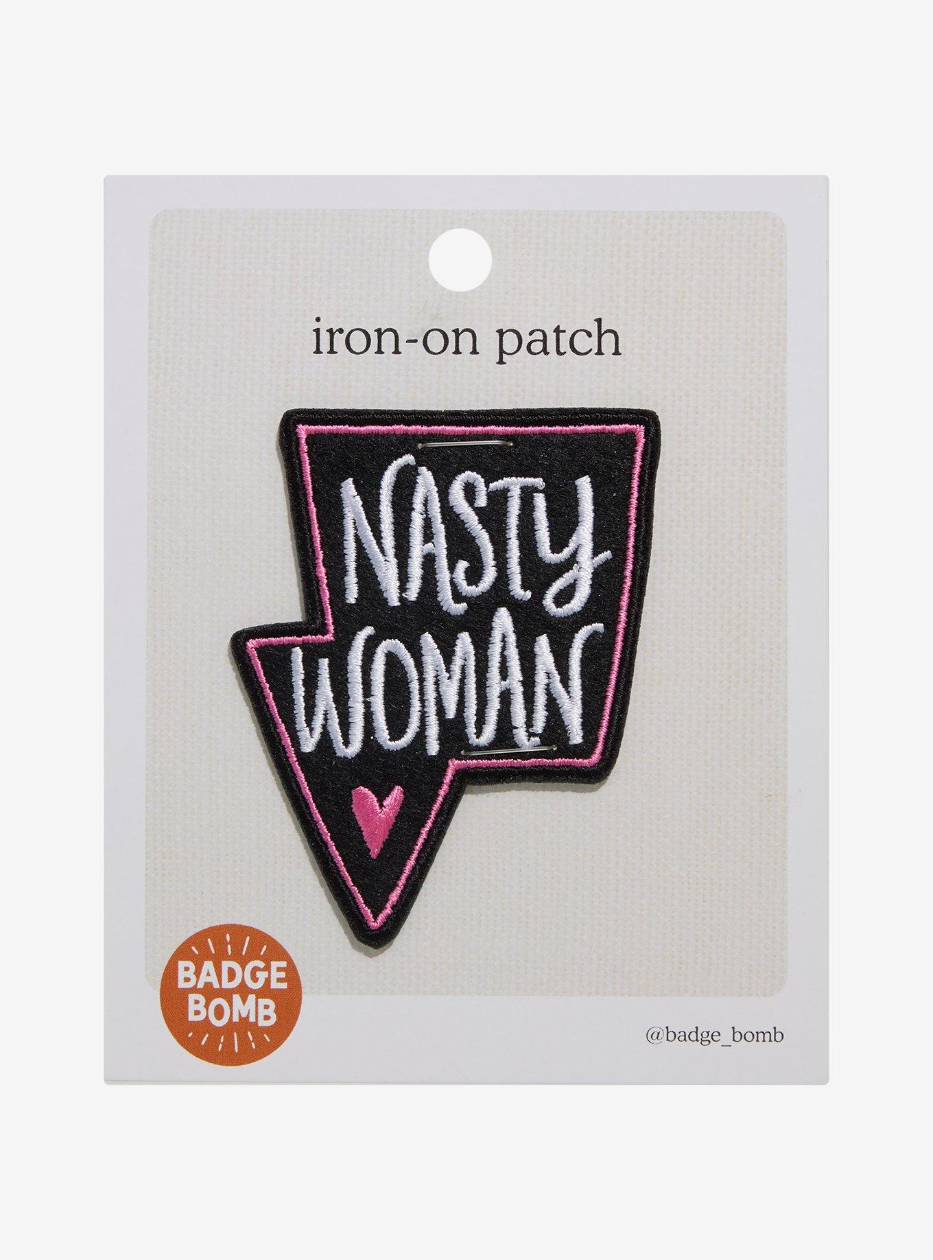 Badge Bomb Nasty Woman Patch, , alternate