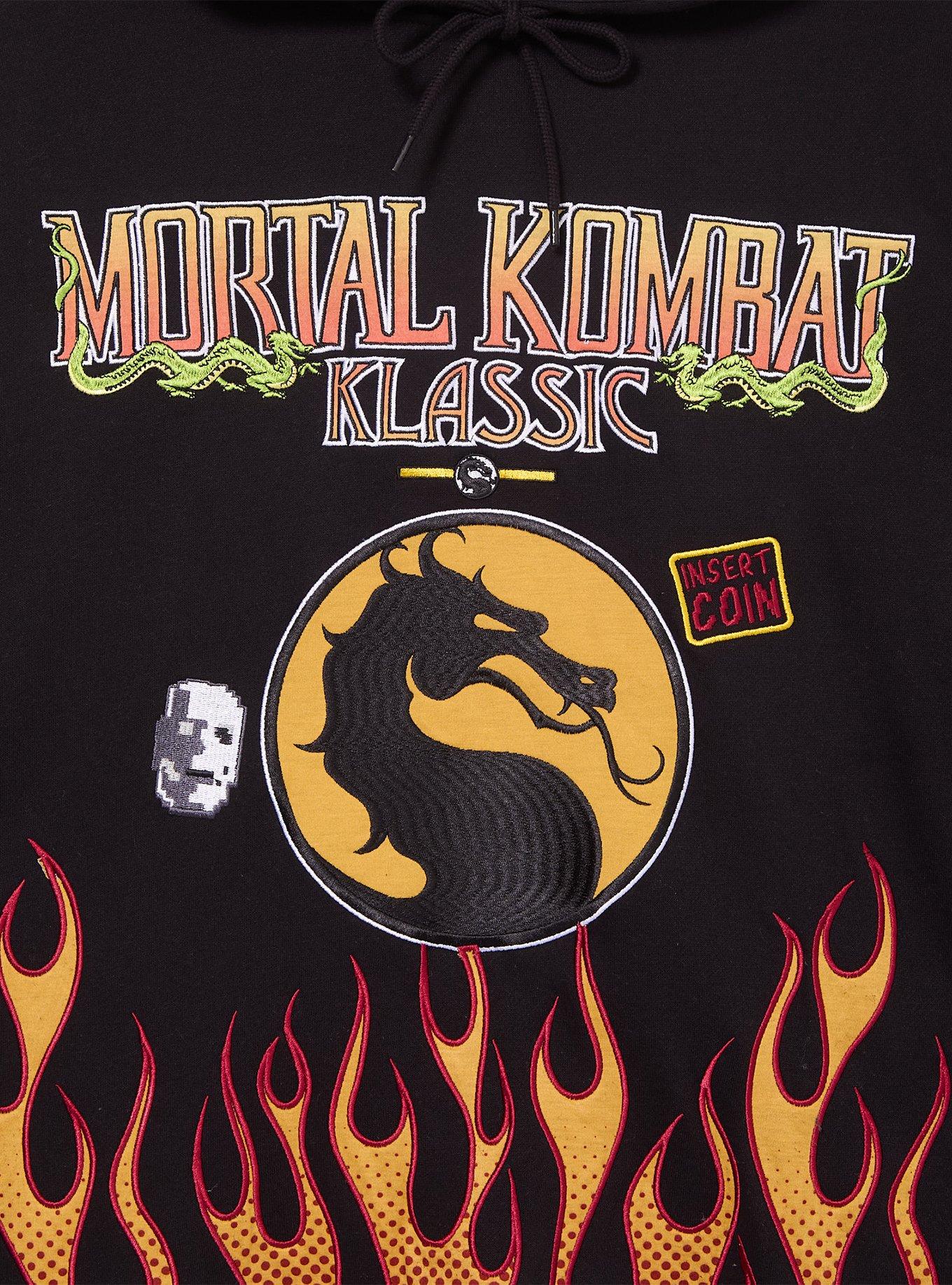 Mortal Kombat Flame Hoodie - BoxLunch Exclusive, BLACK, alternate
