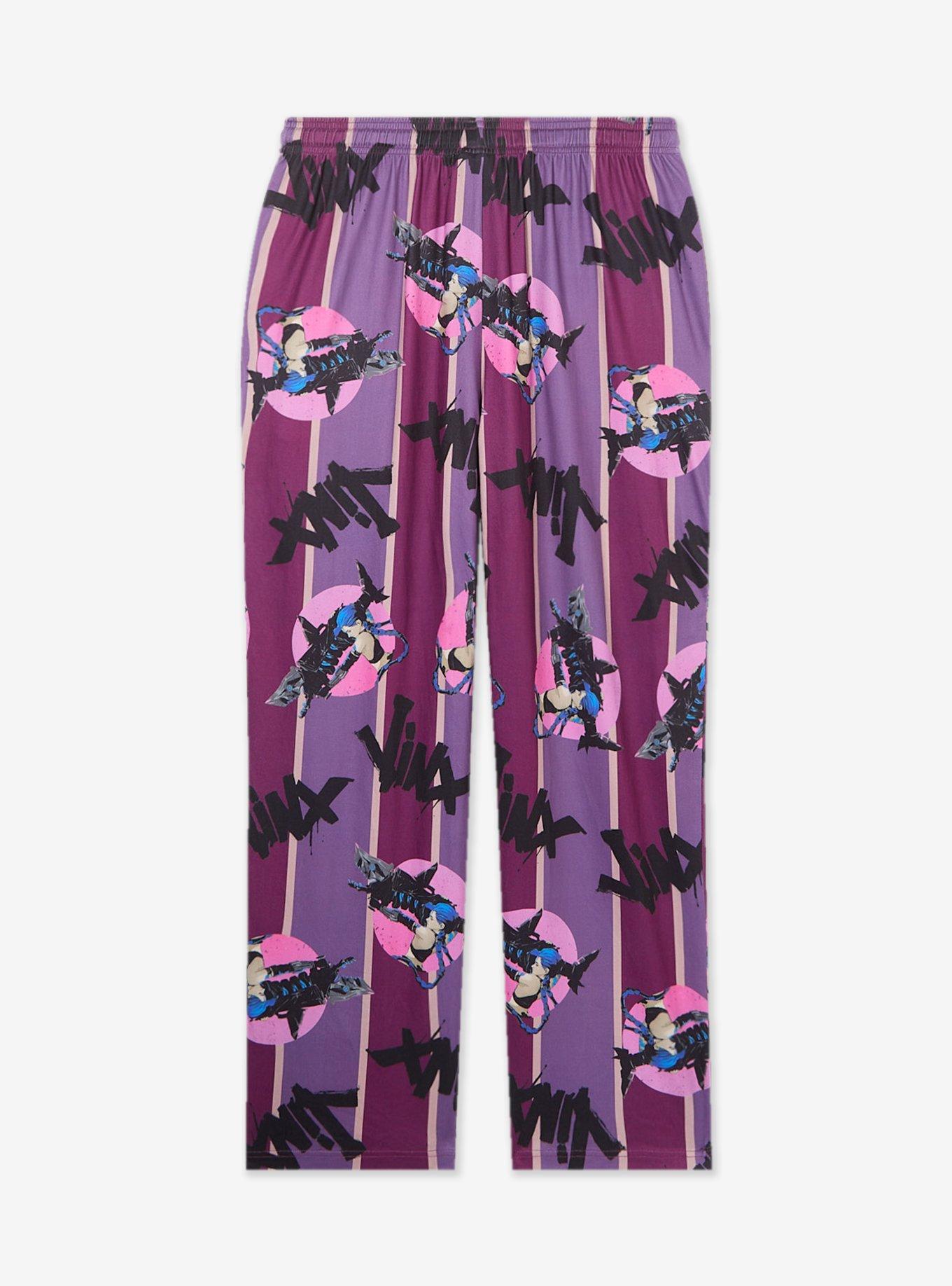 Arcane Jinx Allover Print Sleep Striped Plus Size Sleep Pants - BoxLunch Exclusive, , hi-res
