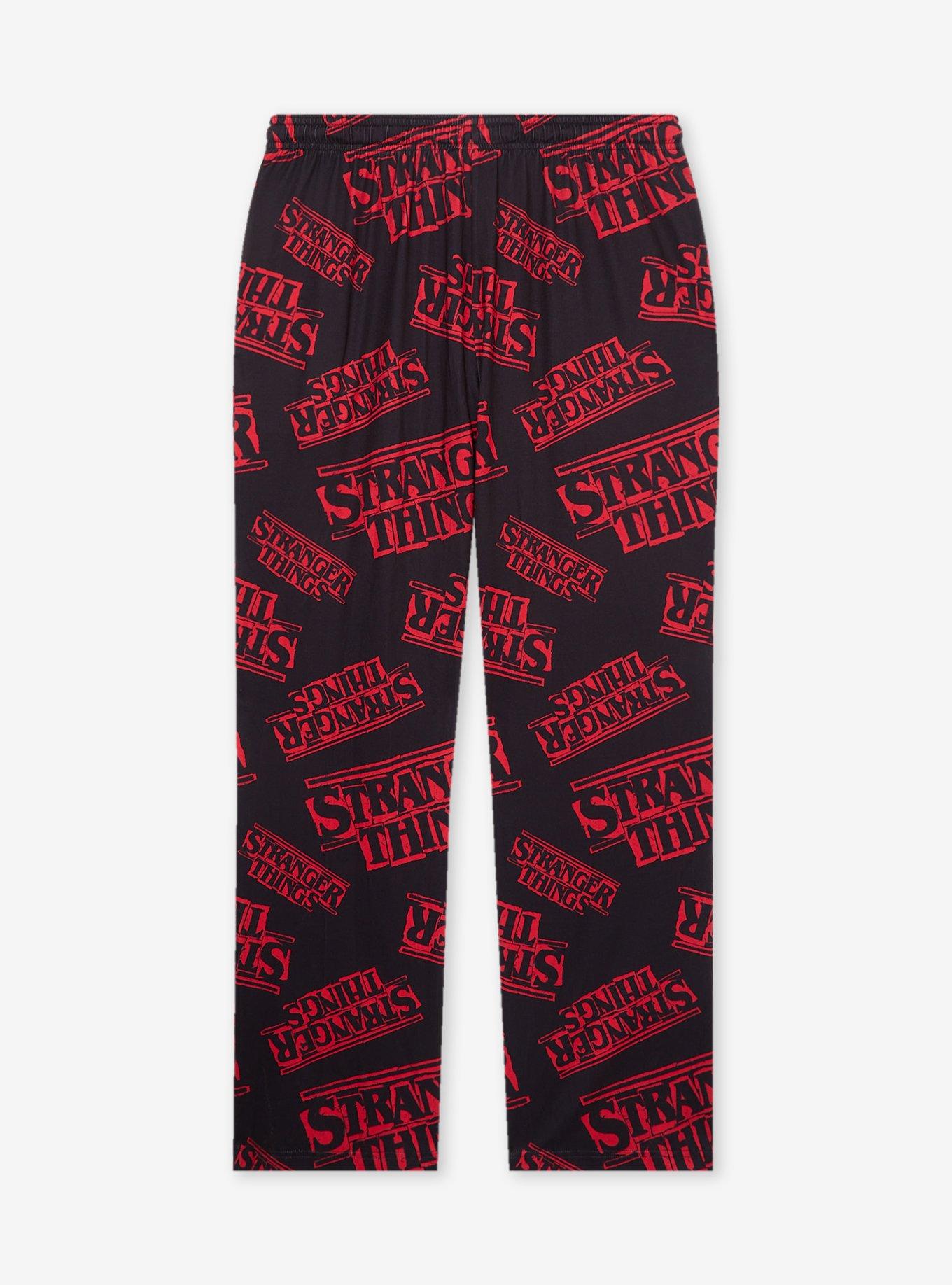 Stranger Things Title Allover Print Sleep Pants — BoxLunch Exclusive, , hi-res
