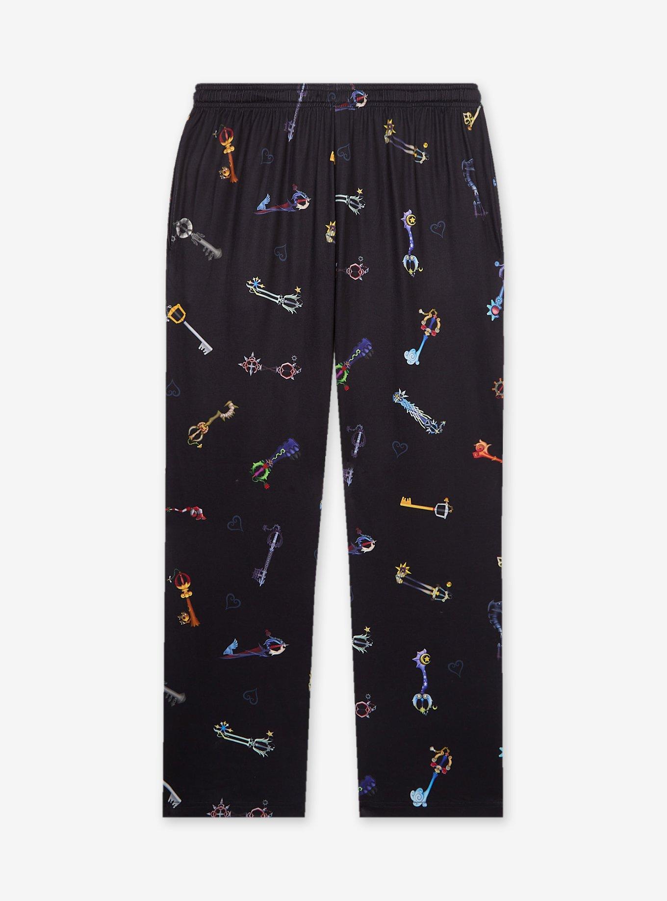 Disney Kingdom Hearts Keyblades Allover Print Plus Size Sleep Pants - BoxLunch Exclusive, , hi-res