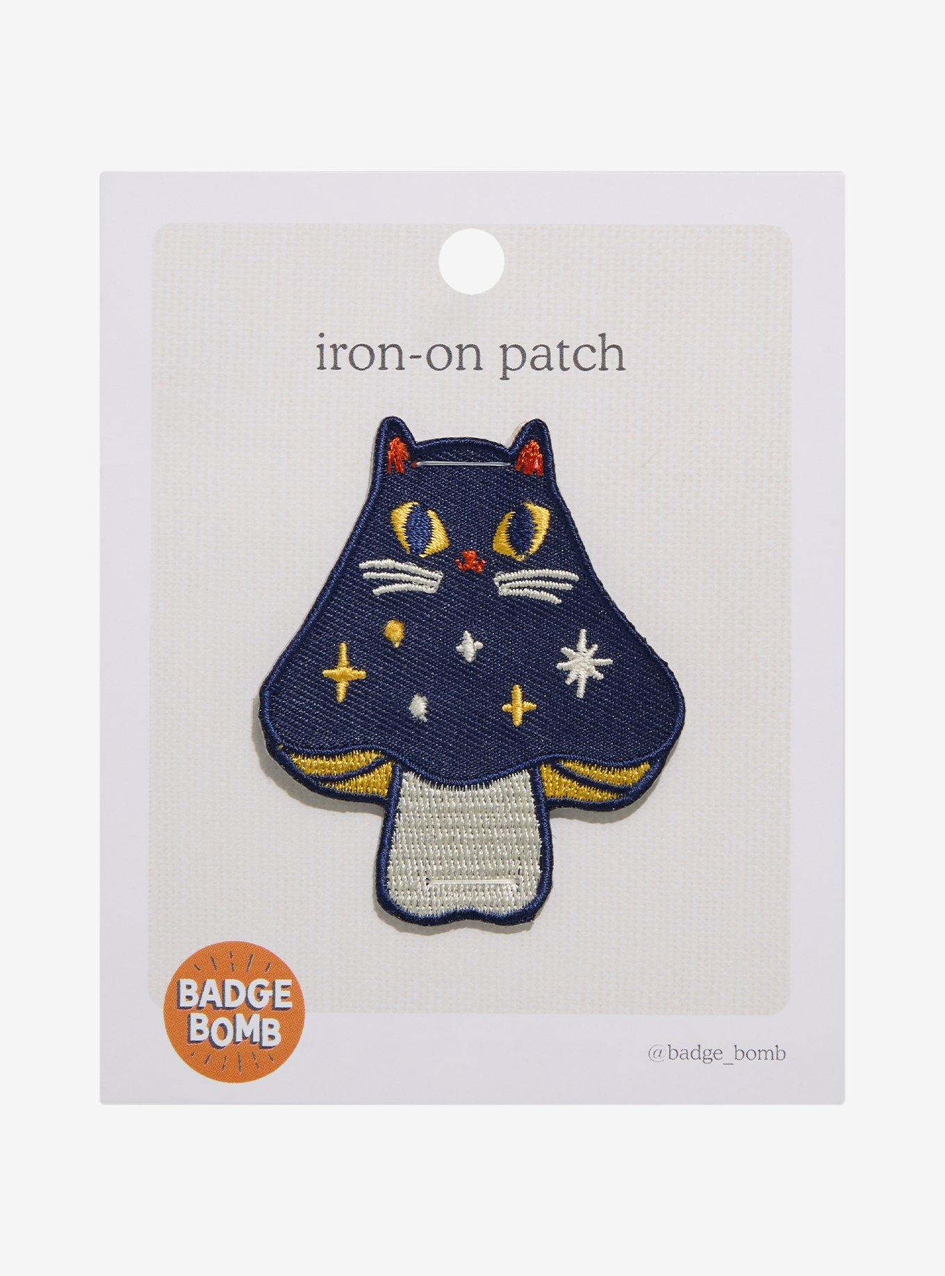 Badge Bomb Mushroom Cat Patch, , alternate