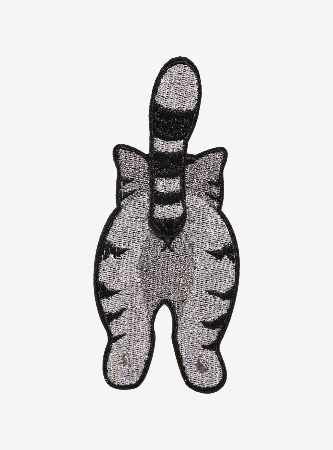 Grey Cat Moving Tail Patch, , hi-res