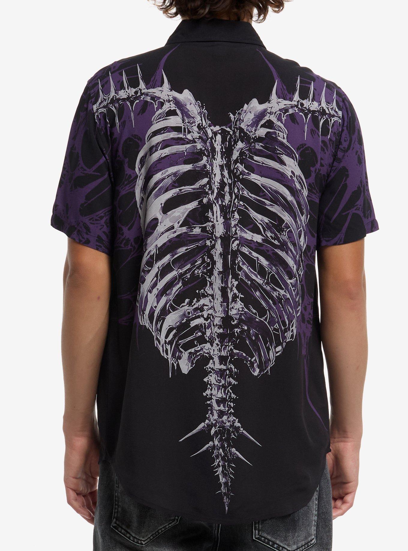 Jagged Bones Woven Button-Up, , hi-res