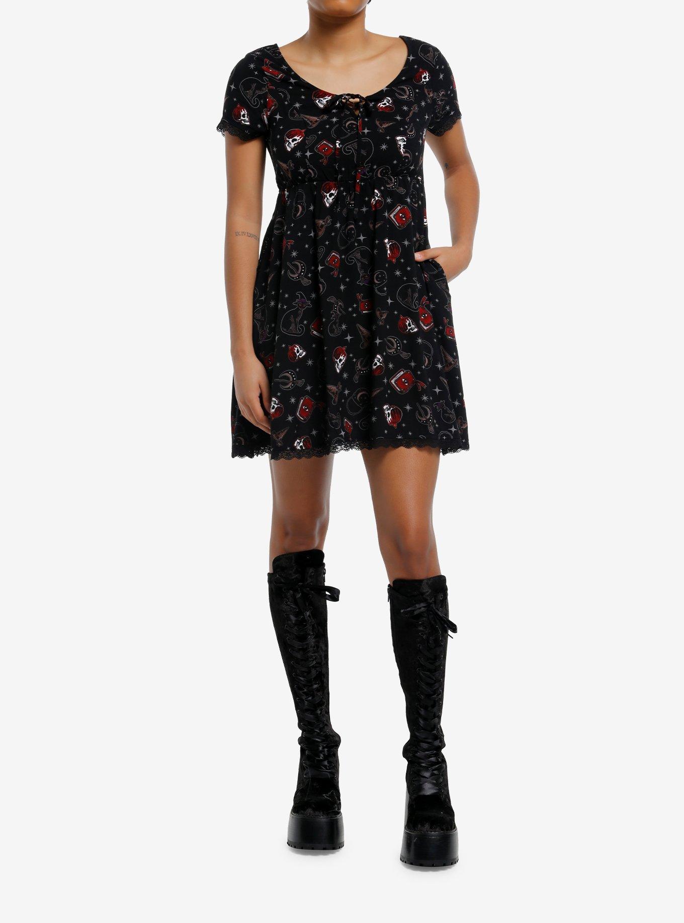 Cosmic Aura Witch Icons Mini Dress, , hi-res