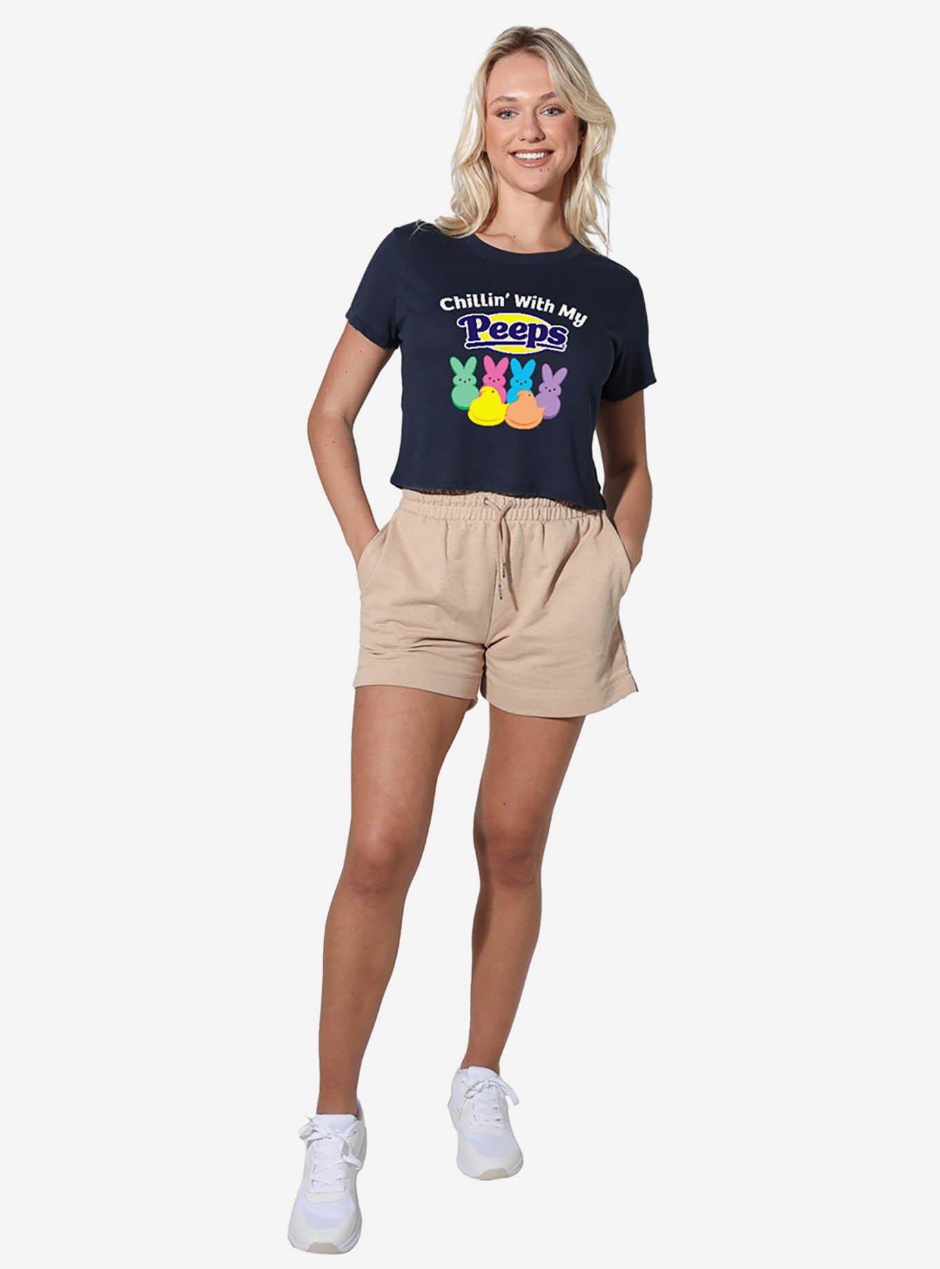 Peeps Easter Chillin' With My Peeps Girls Crop Top, , hi-res