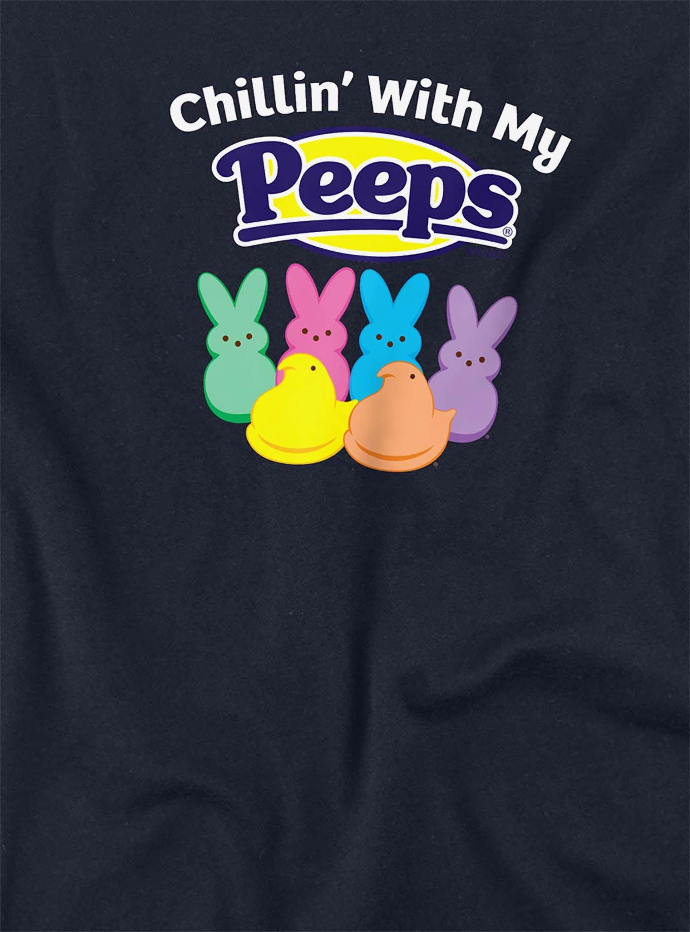 Peeps Easter Chillin' With My Peeps Girls Crop Top, BLUE, alternate