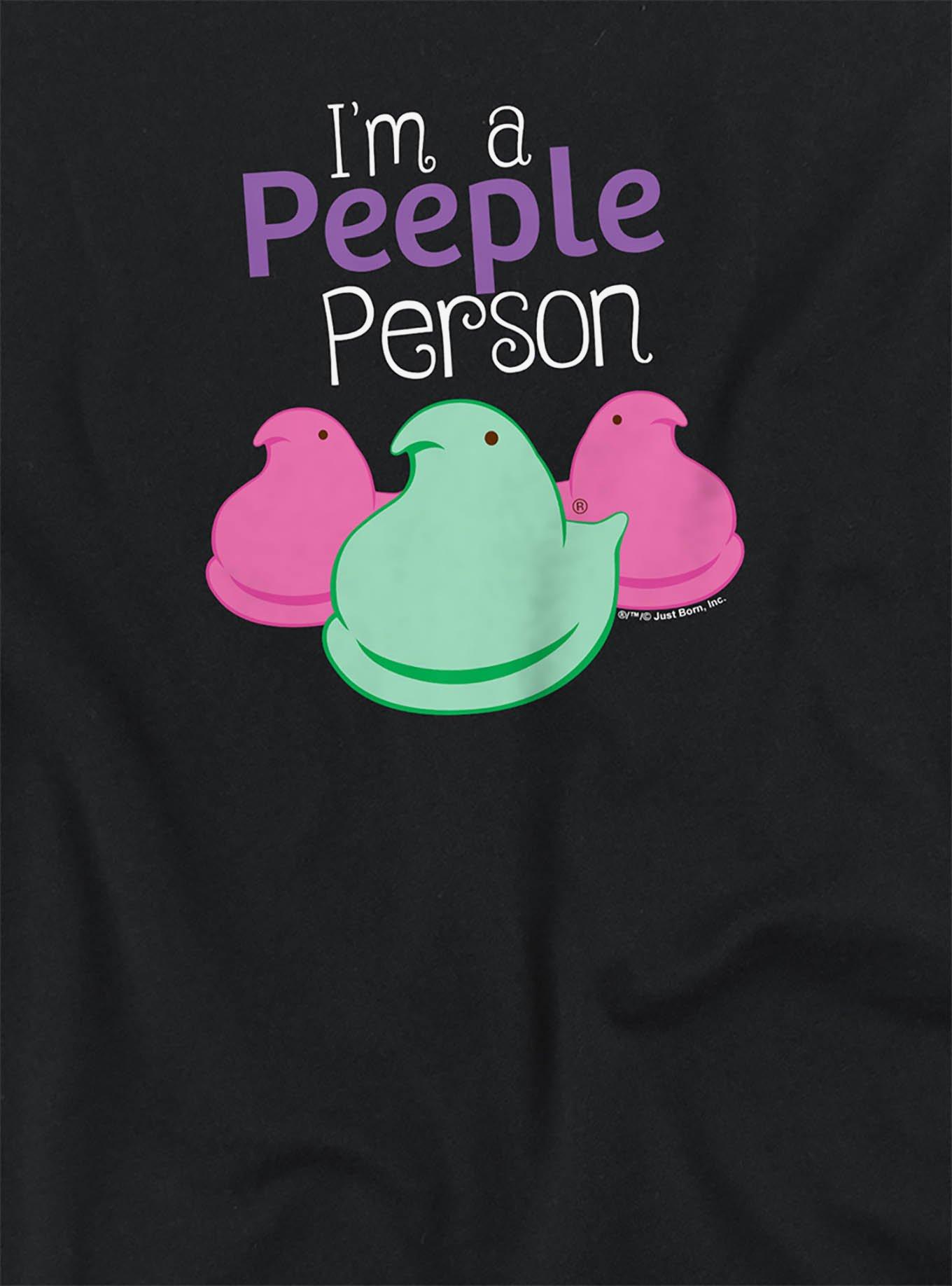 Peeps Easter I'm A Peeple Person Girls Crop Top, BLACK, alternate
