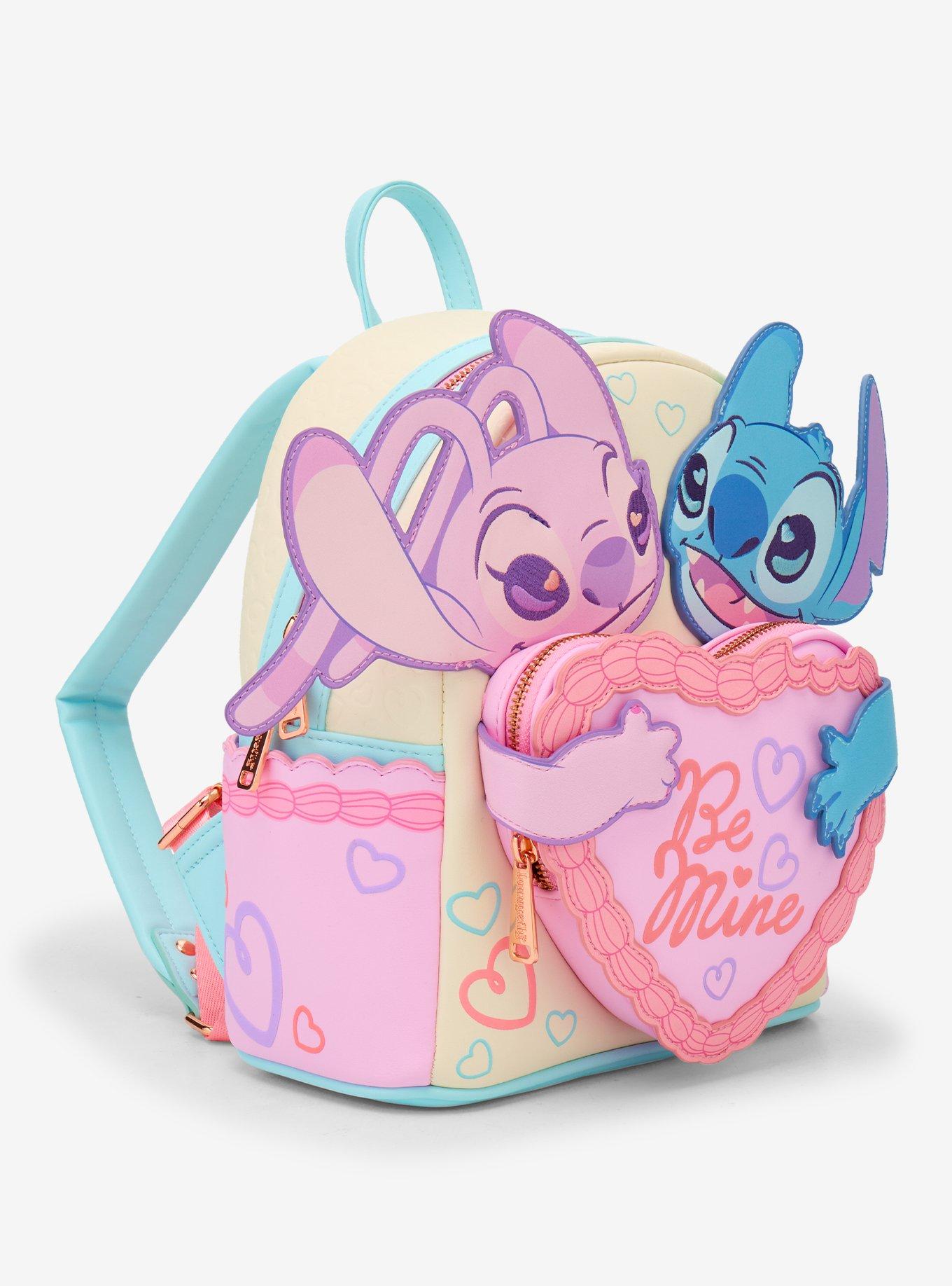 Loungefly Disney Stitch & Angel Be Mine Figural Mini Backpack, , hi-res
