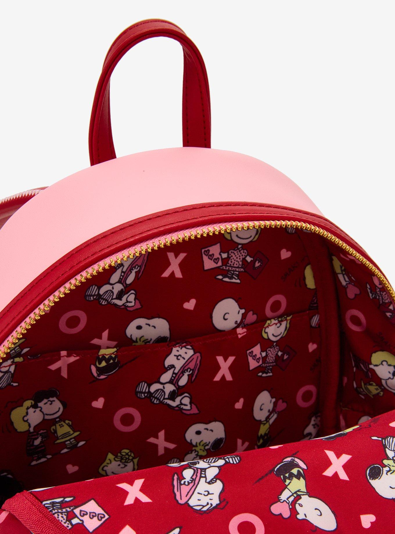 Loungefly Peanuts Snoopy & Woodstock Heart Mini Backpack, , alternate
