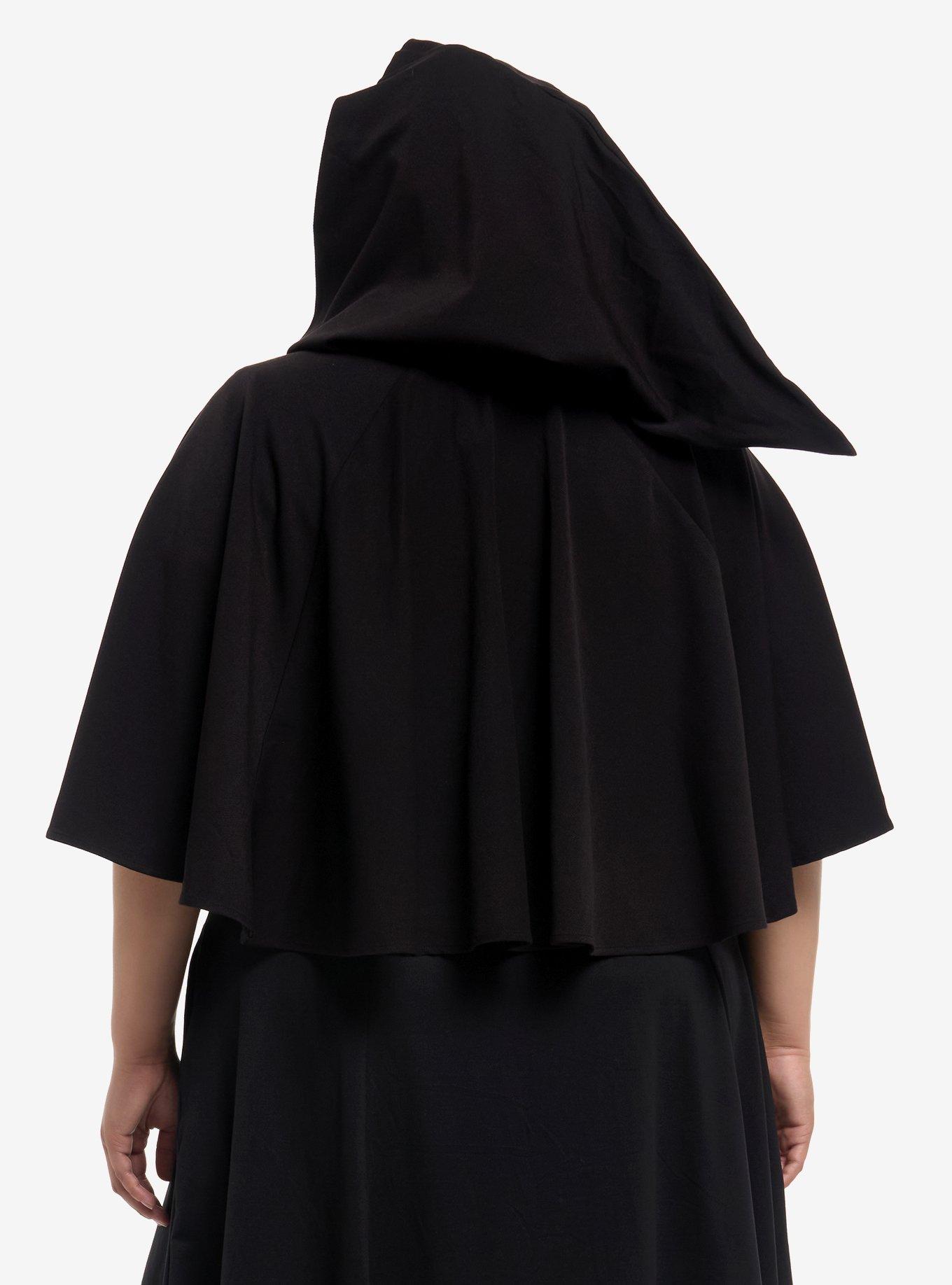 Cosmic Aura Witchy Icons Girls Capelet Plus Size, BLACK, alternate
