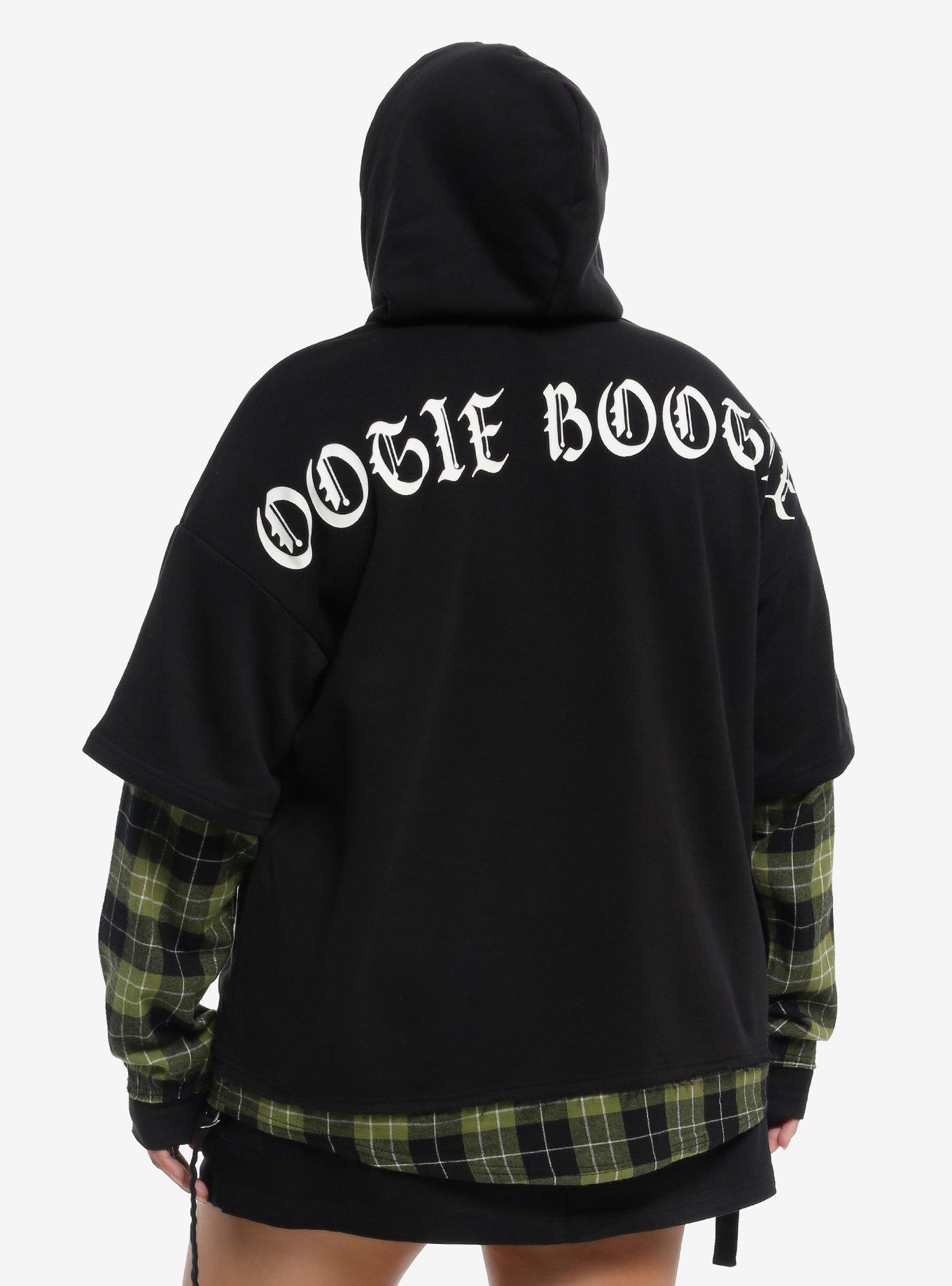 Her Universe The Nightmare Before Christmas Oogie Boogie Plaid Twofer Hoodie Plus Size, , hi-res