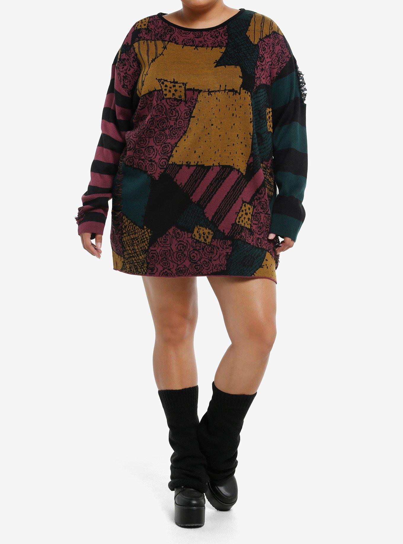 Her Universe The Nightmare Before Christmas Sally Sweater Dress Plus Size, , hi-res