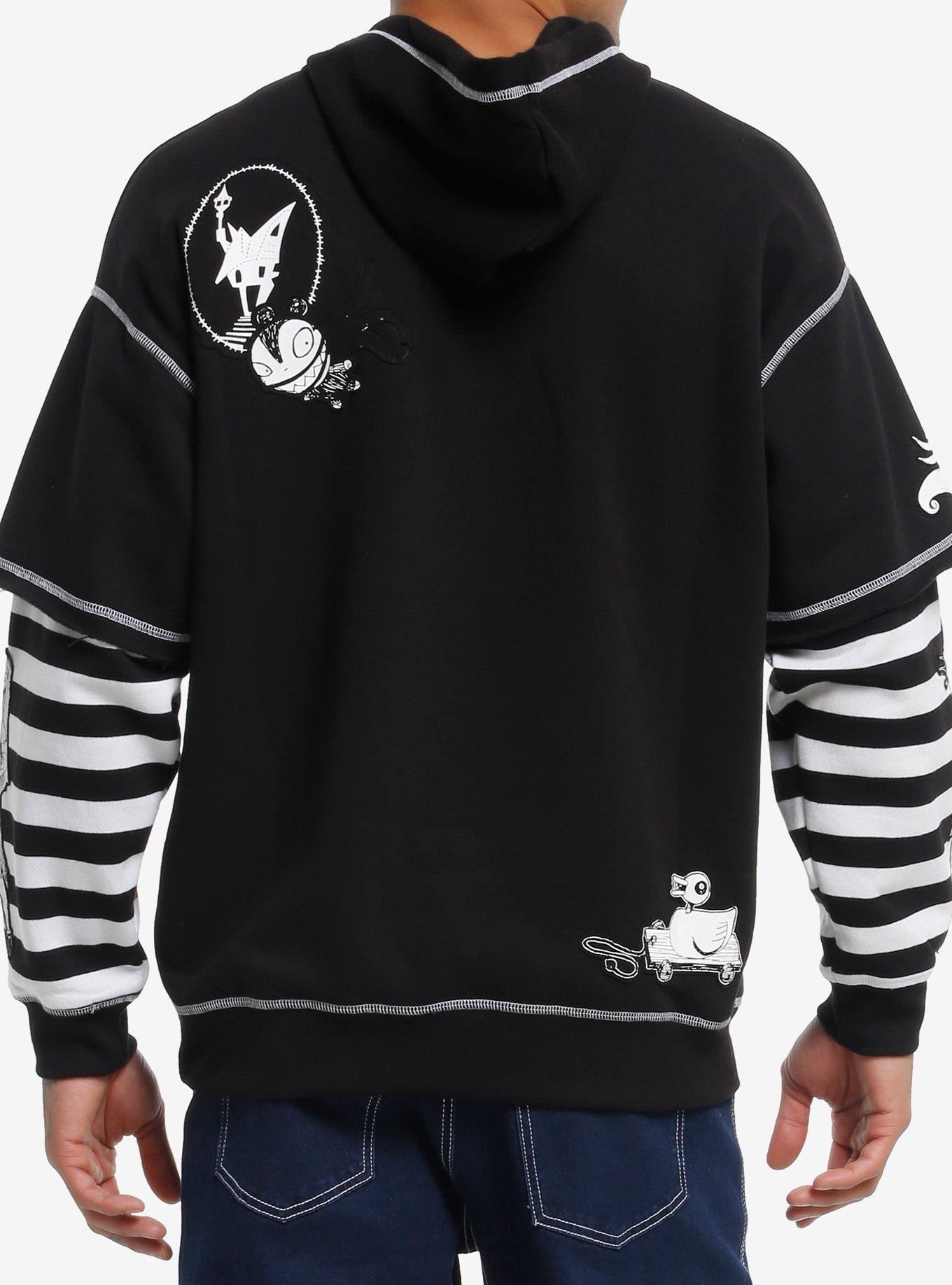 Our Universe The Nightmare Before Christmas Patch Stripe Twofer Hoodie, , hi-res