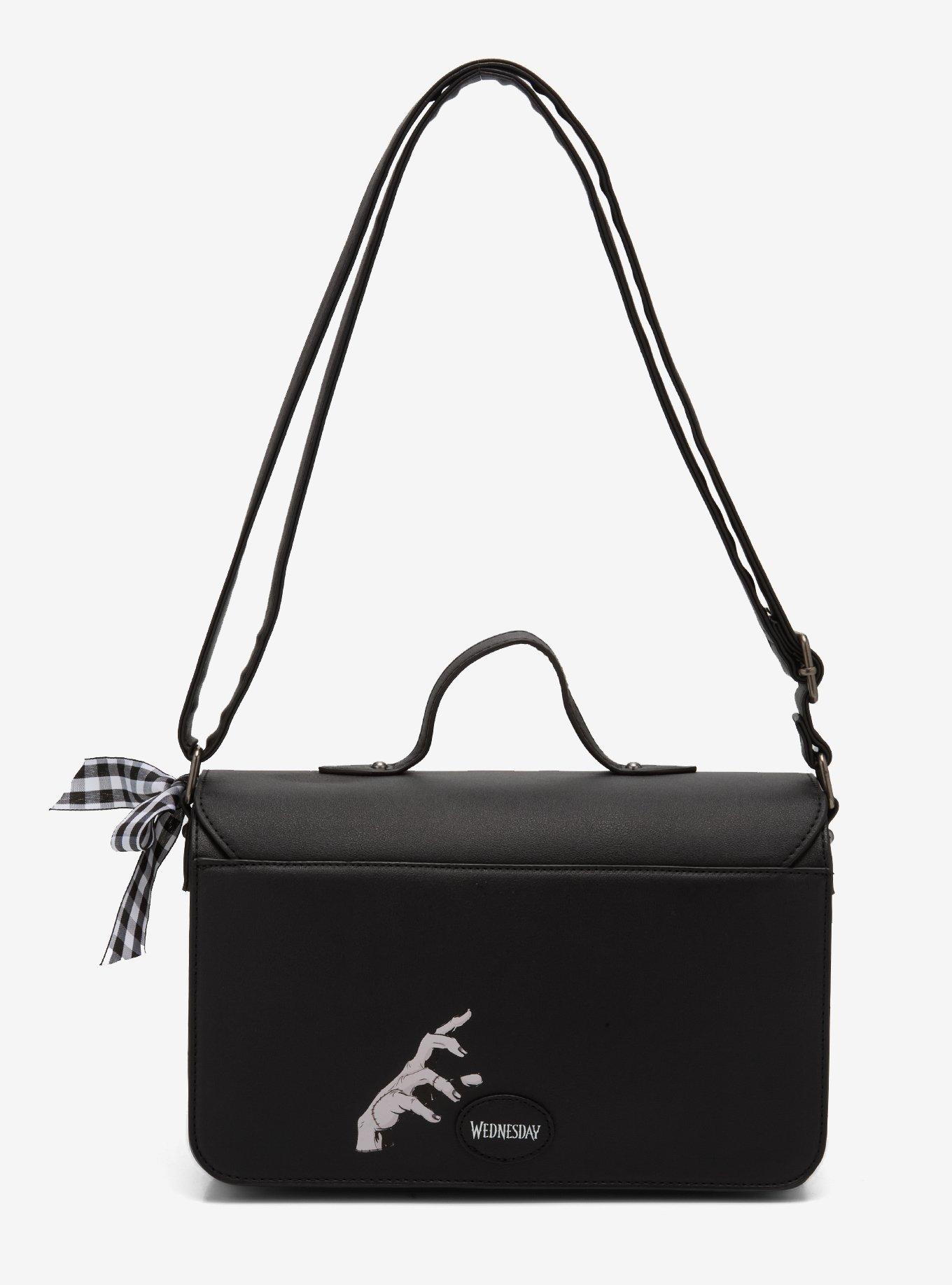 Wednesday Nevermore Academy Charm Crossbody Bag, , hi-res