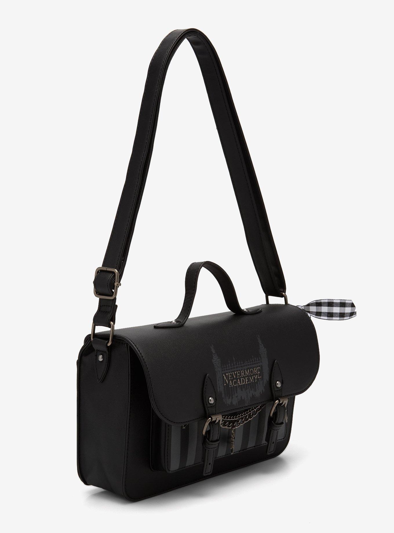 Wednesday Nevermore Academy Charm Crossbody Bag, , alternate