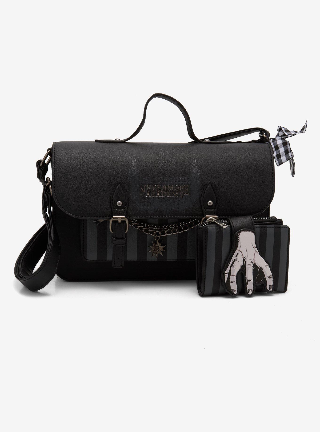 Wednesday Nevermore Academy Charm Crossbody Bag, , alternate
