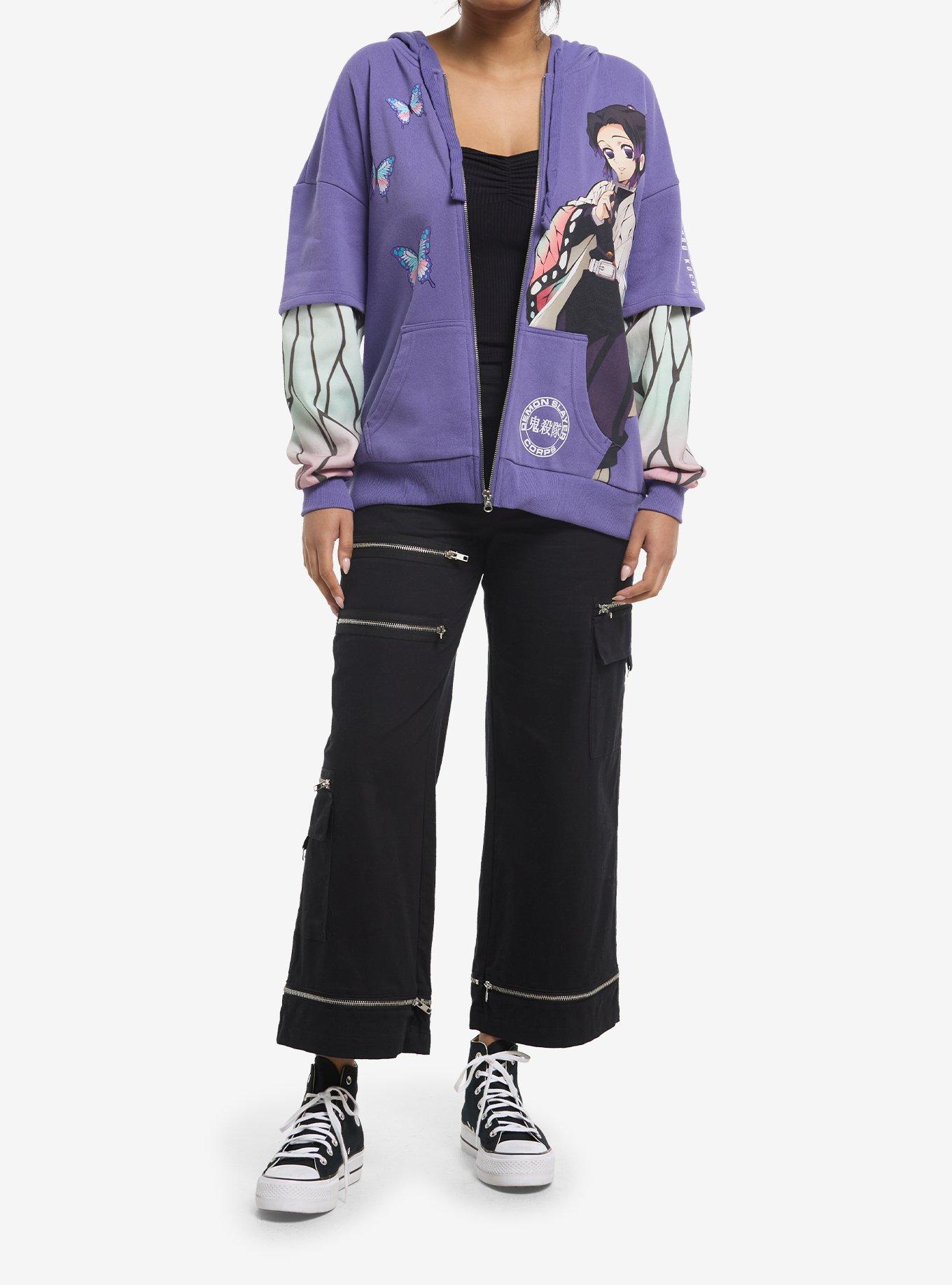 Demon Slayer: Kimetsu No Yaiba Shinobu Twofer Hoodie, MULTI, alternate