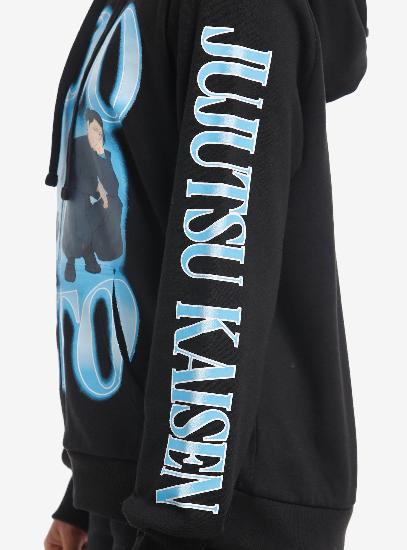 Jujutsu Kaisen Student Gojo & Geto Airbrush Hoodie, BLUE, alternate
