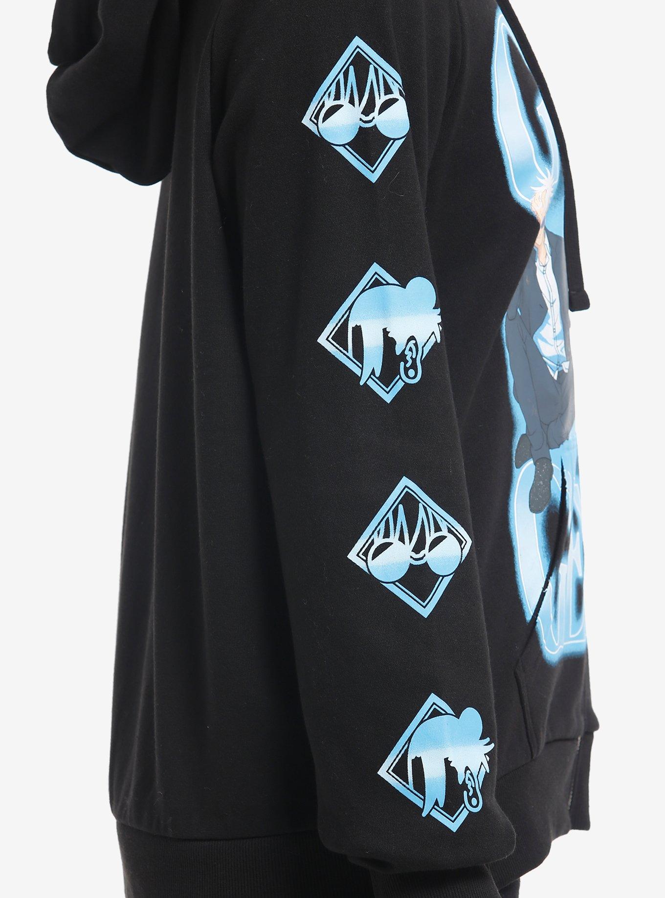 Jujutsu Kaisen Student Gojo & Geto Airbrush Hoodie, BLUE, alternate