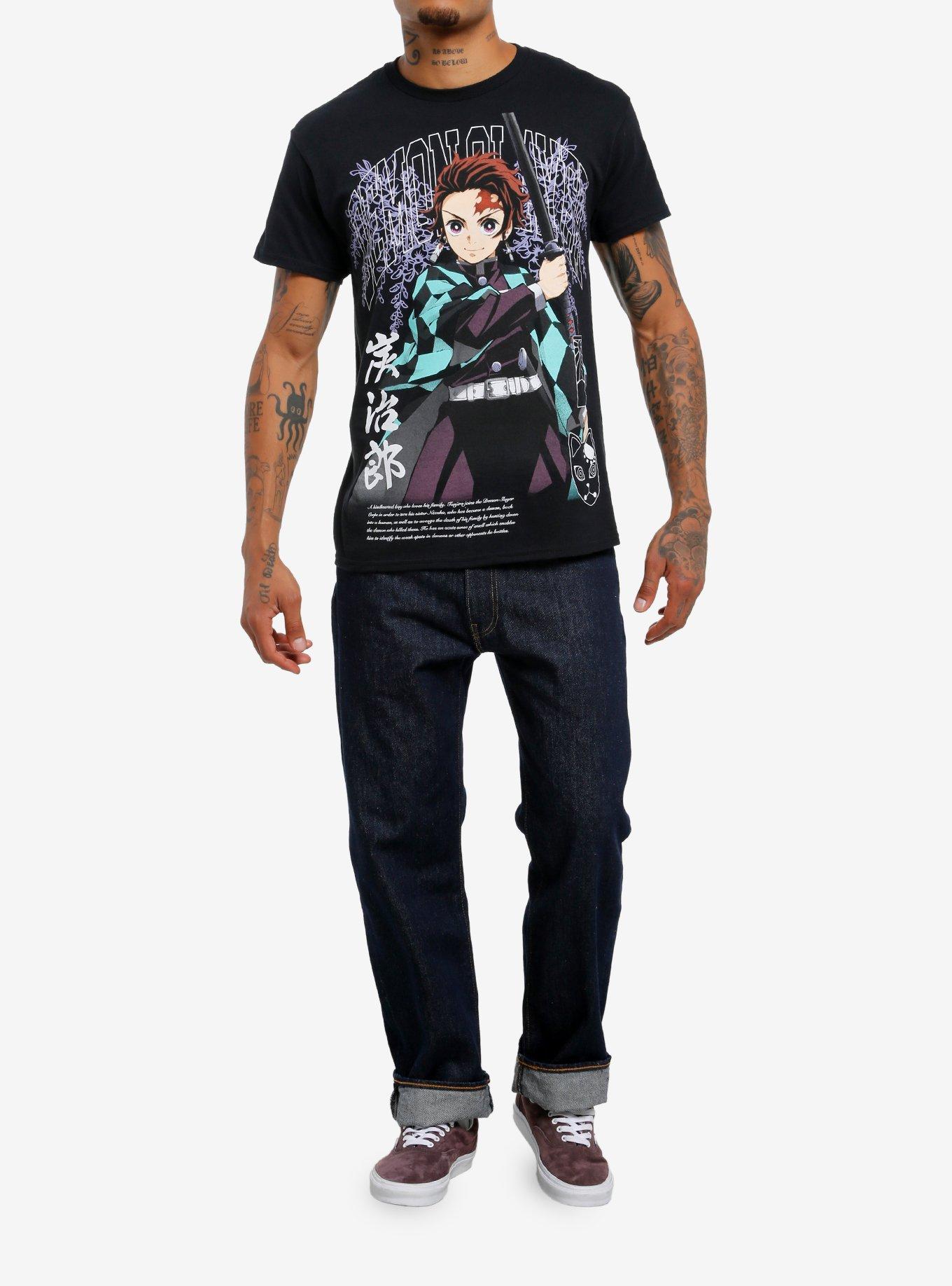 Demon Slayer: Kimetsu No Yaiba Tanjiro Jumbo Print Boxy T-Shirt, , hi-res