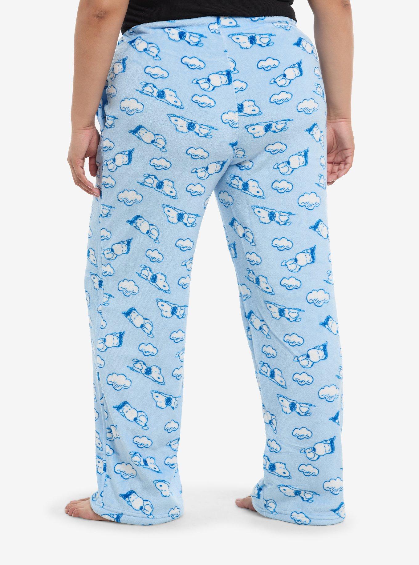 Peanuts Snoopy Plush Girls Pajama Pants Plus Size, , hi-res
