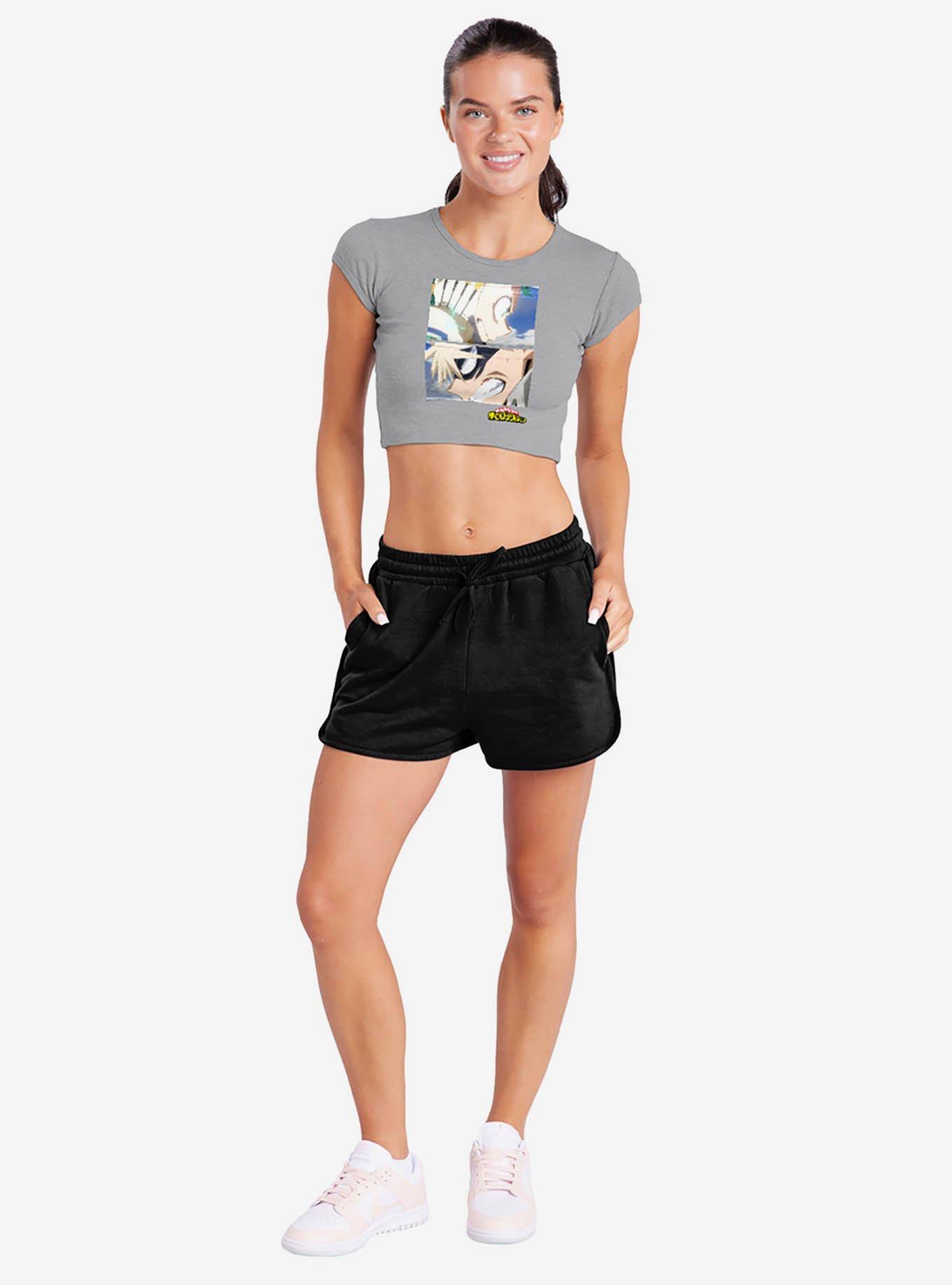 My Hero Academia Deku and Bakugo Close Cap Sleeve Baby Rib Women's Crop Top, , hi-res