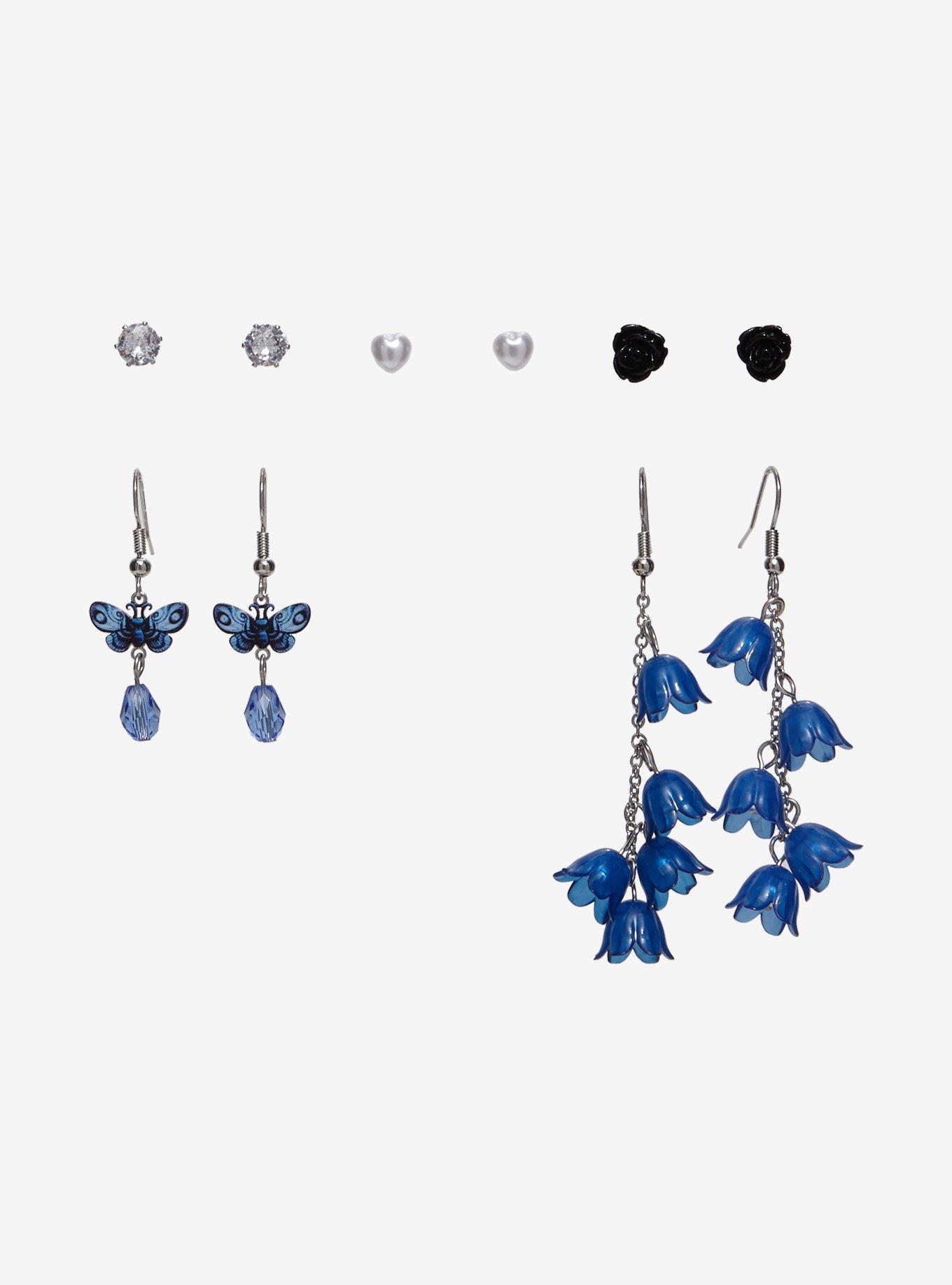 Corpse Bride Butterfly & Flowers Earring Set, , hi-res