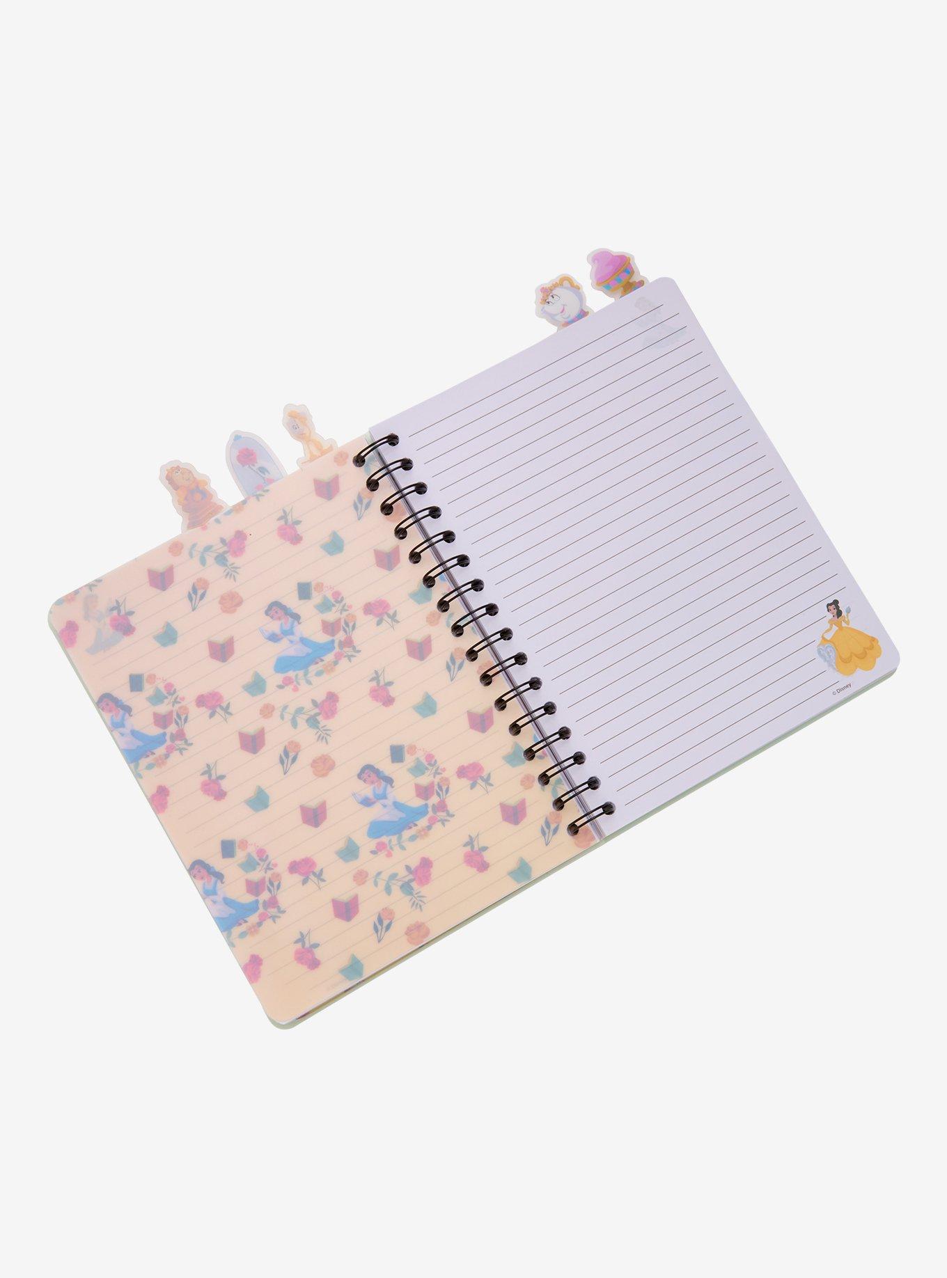 Disney Beauty and the Beast Floral Icons Figural Tab Journal - BoxLunch Exclusive