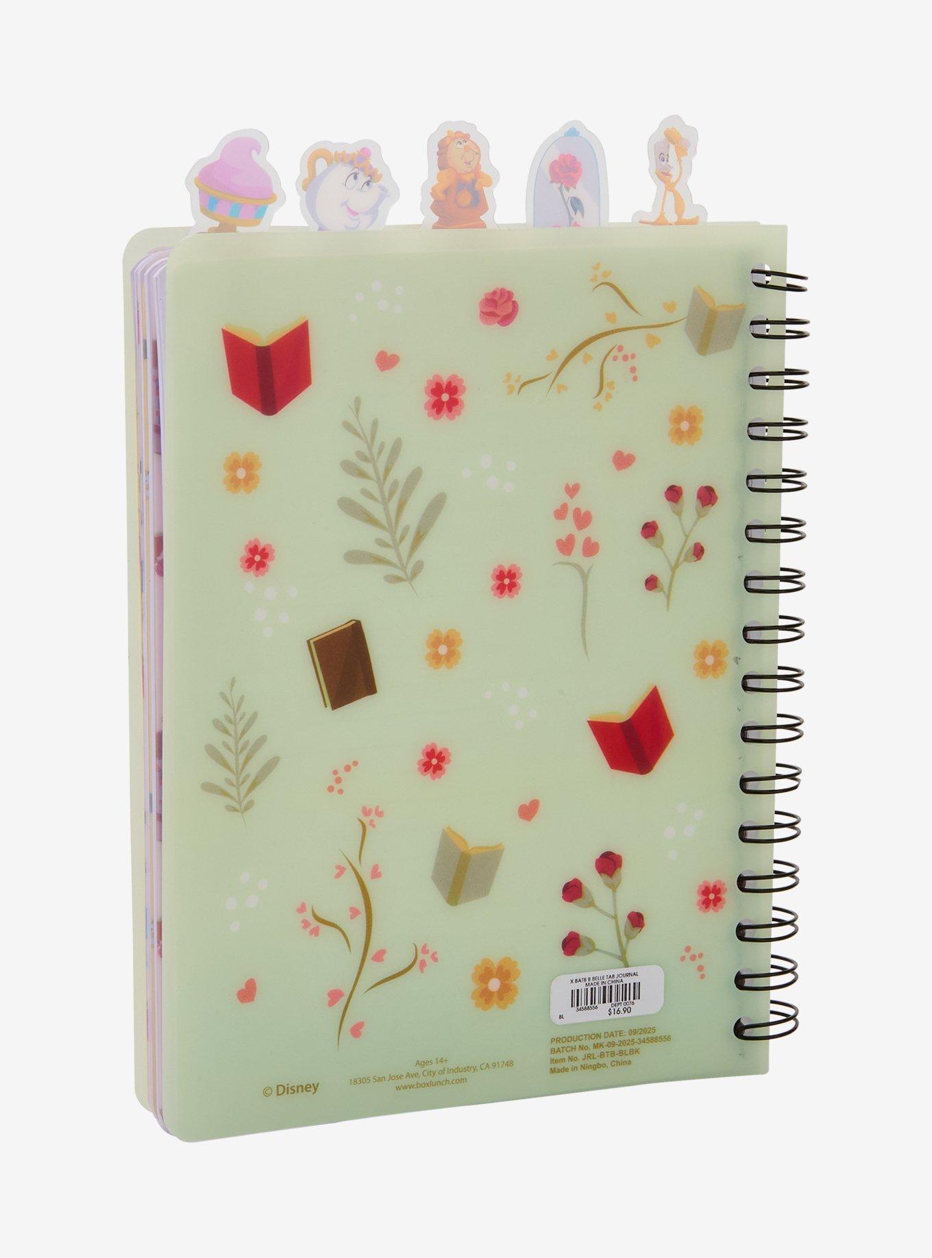 Disney Beauty and the Beast Floral Icons Figural Tab Journal - BoxLunch Exclusive, , alternate
