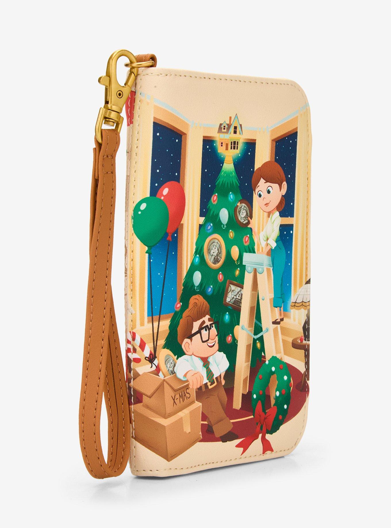 Loungefly Disney Pixar Up Carl & Ellie Christmas Tree Tech Wallet, , hi-res