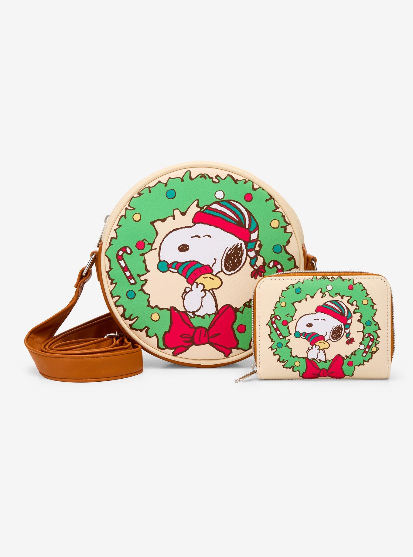 Loungefly Peanuts Snoopy Woodstock Wreath Mini Zipper Wallet, , alternate