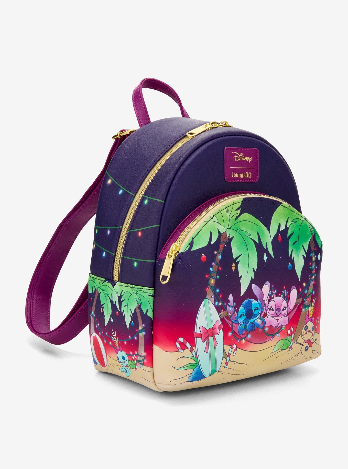 Loungefly Disney Stitch & Angel Holiday Beach Mini Backpack, , hi-res