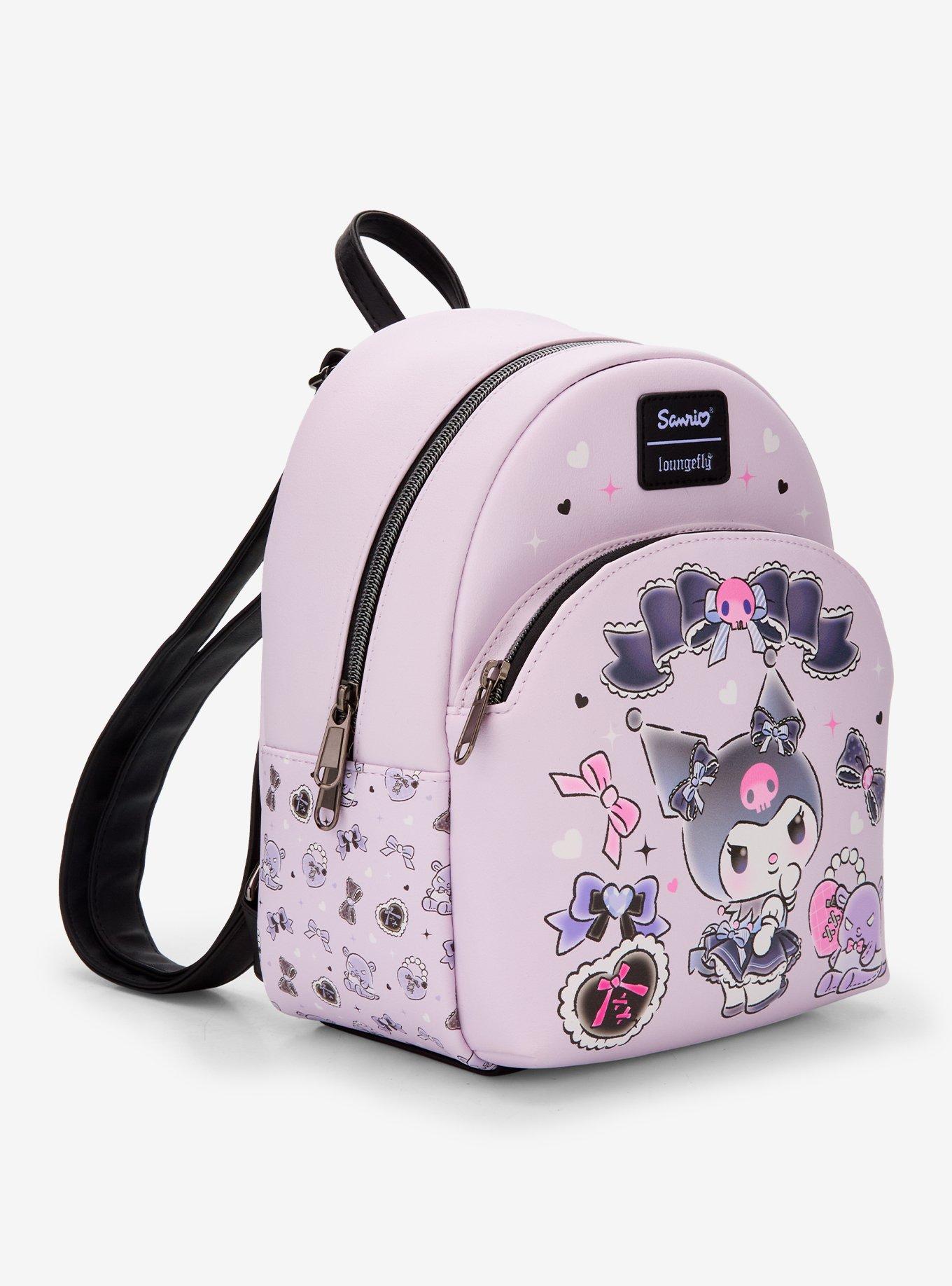 Loungefly Kuromi Baku Ribbons Mini Backpack, , hi-res