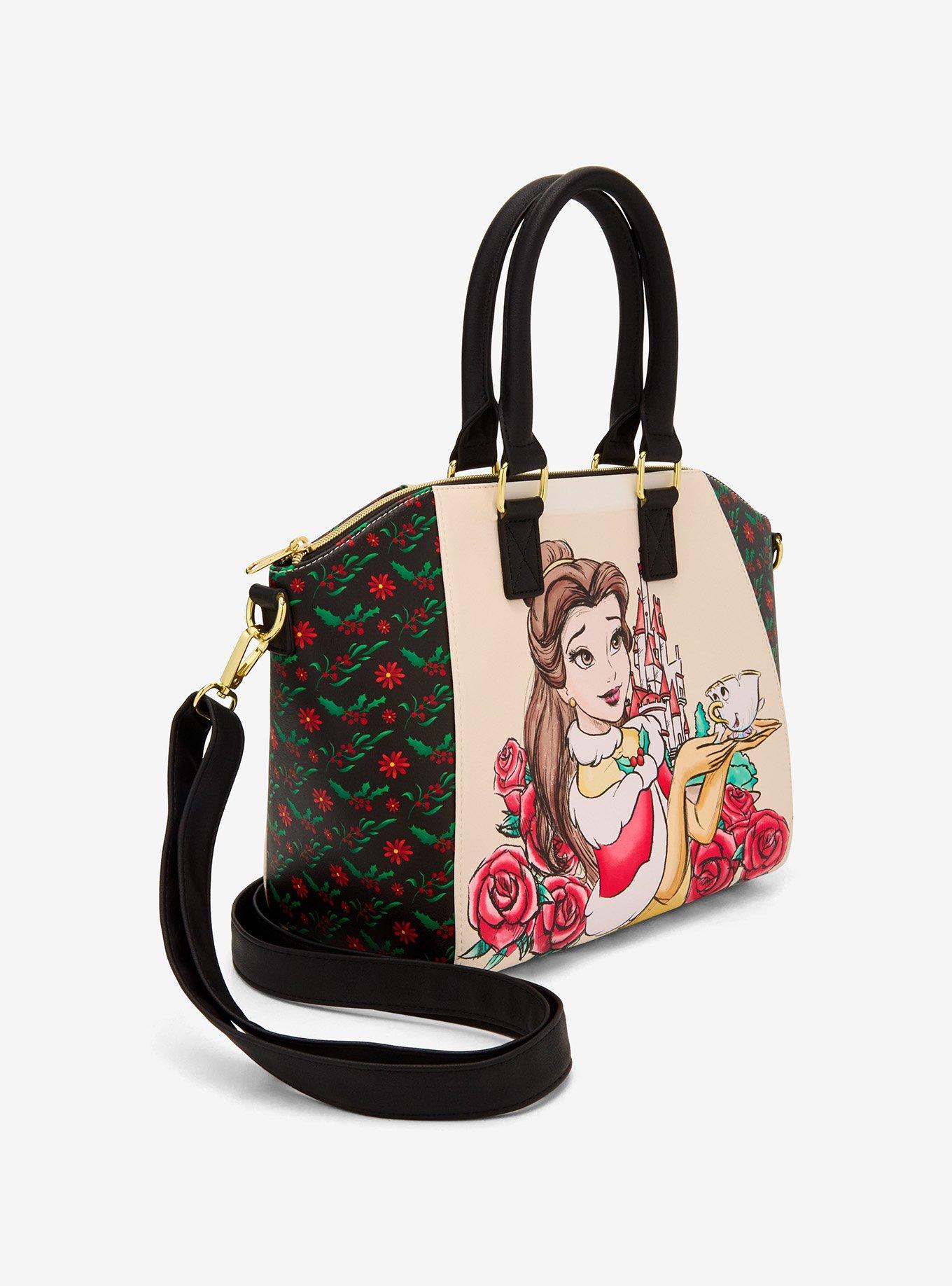 Loungefly Disney Beauty And The Beast Holiday Belle Satchel Bag, , hi-res