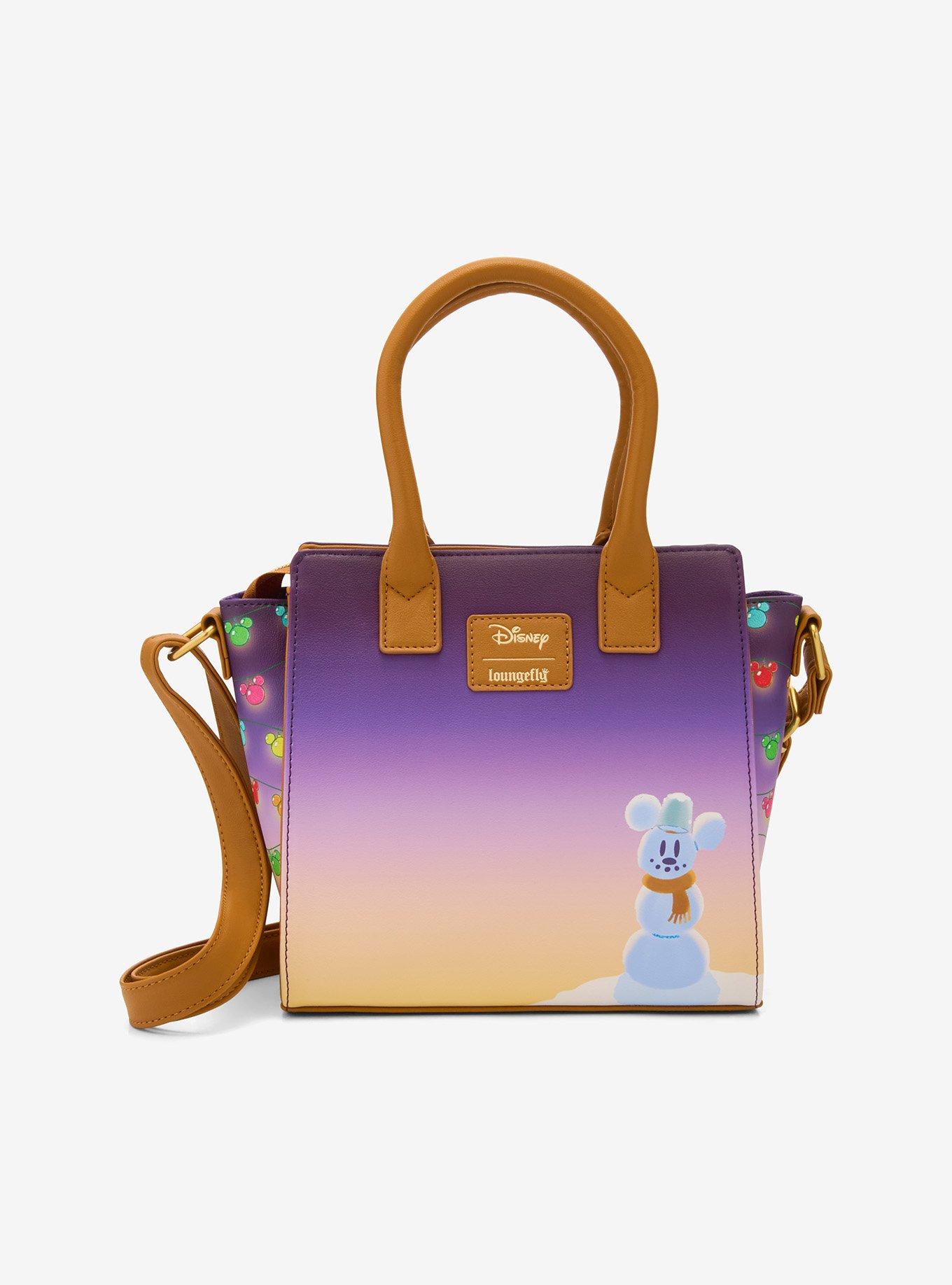Loungefly Disney Mickey Mouse & Minnie Mouse Holiday House Mini Satchel Bag, , alternate