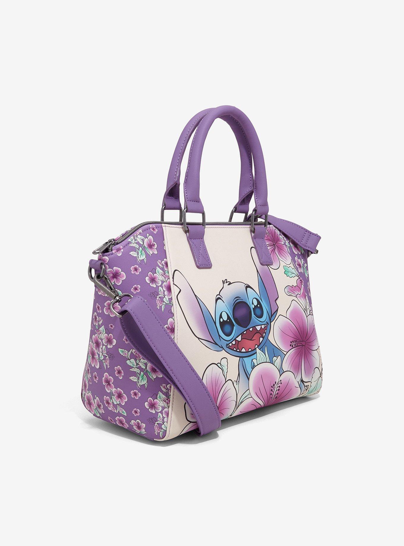 Loungefly Disney Stitch Flowers Satchel Bag, , hi-res