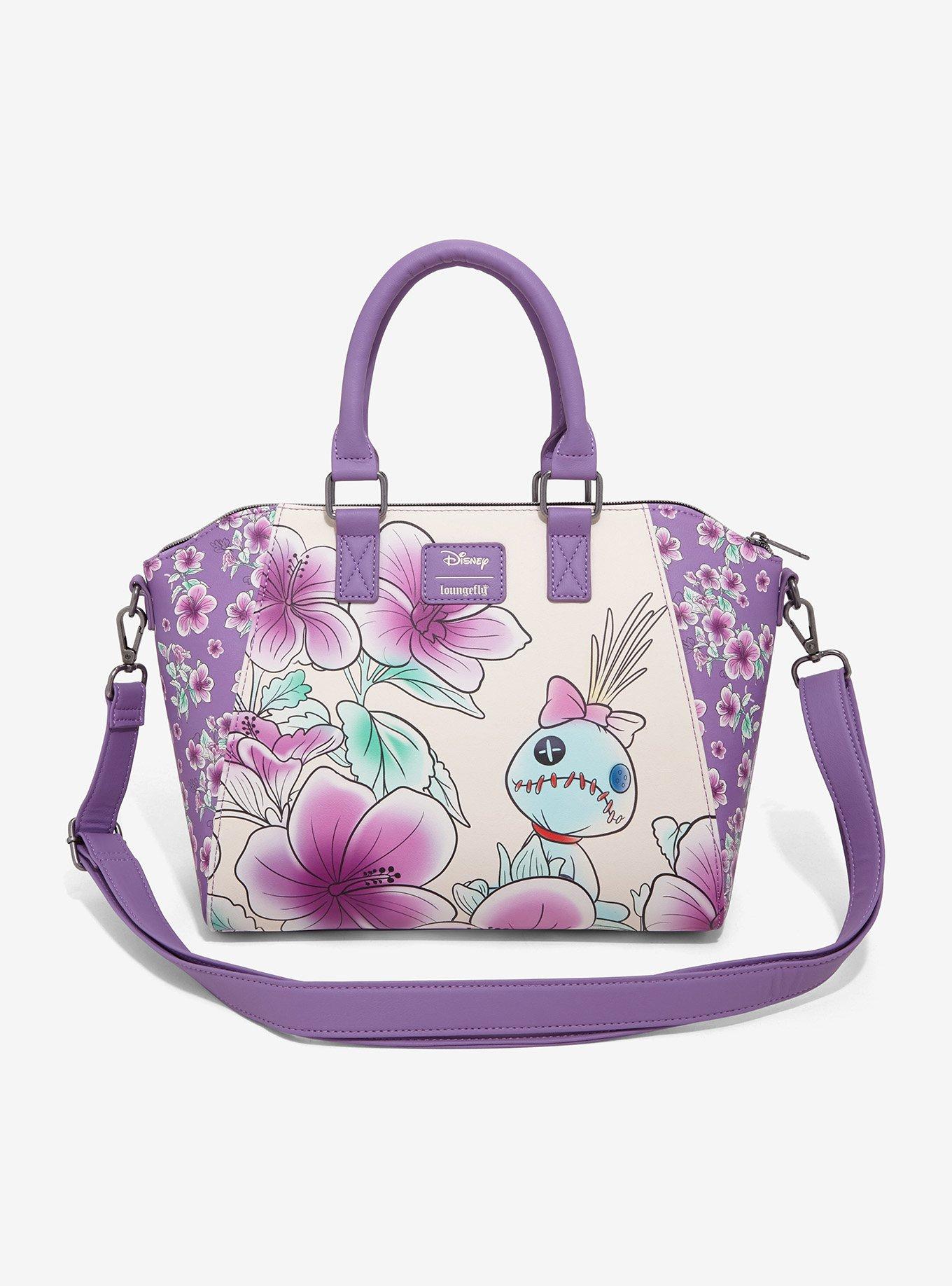 Loungefly Disney Stitch Flowers Satchel Bag, , alternate