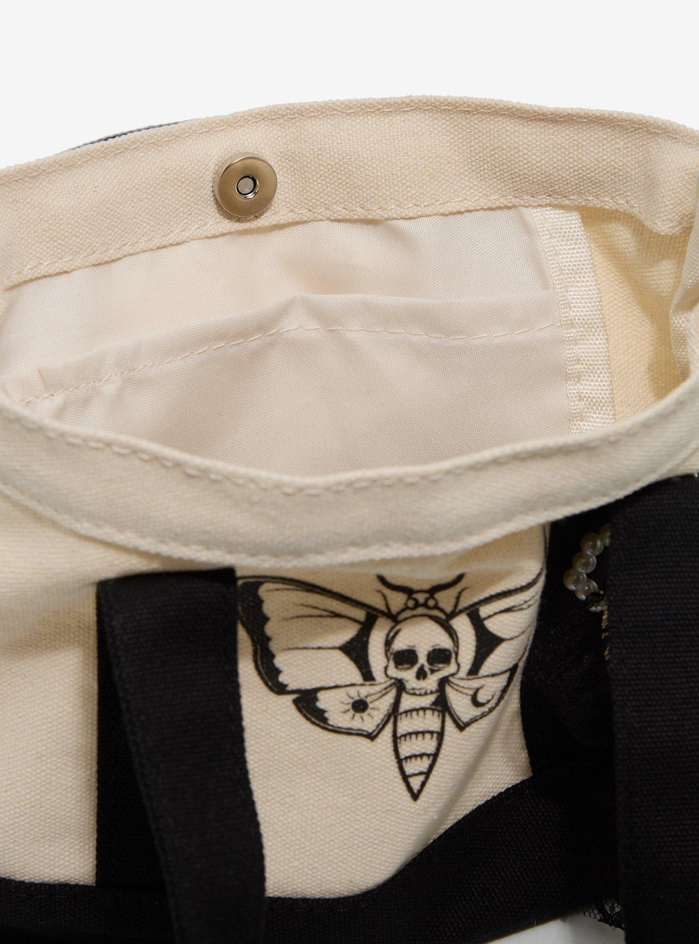 Death Moth Ribbon Charm Mini Tote Bag, , alternate