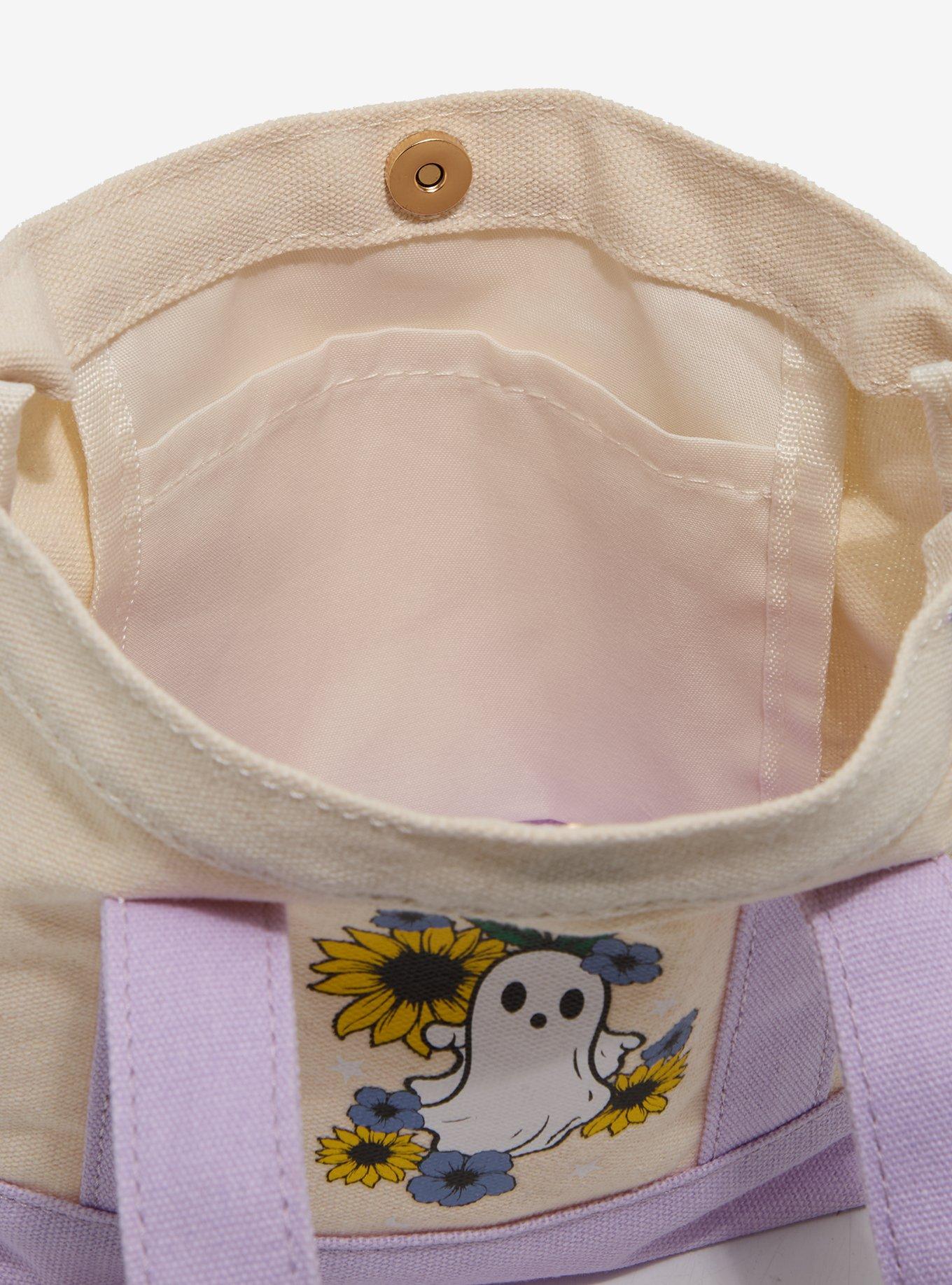 Ghost Floral Charm Mini Tote Bag, , alternate
