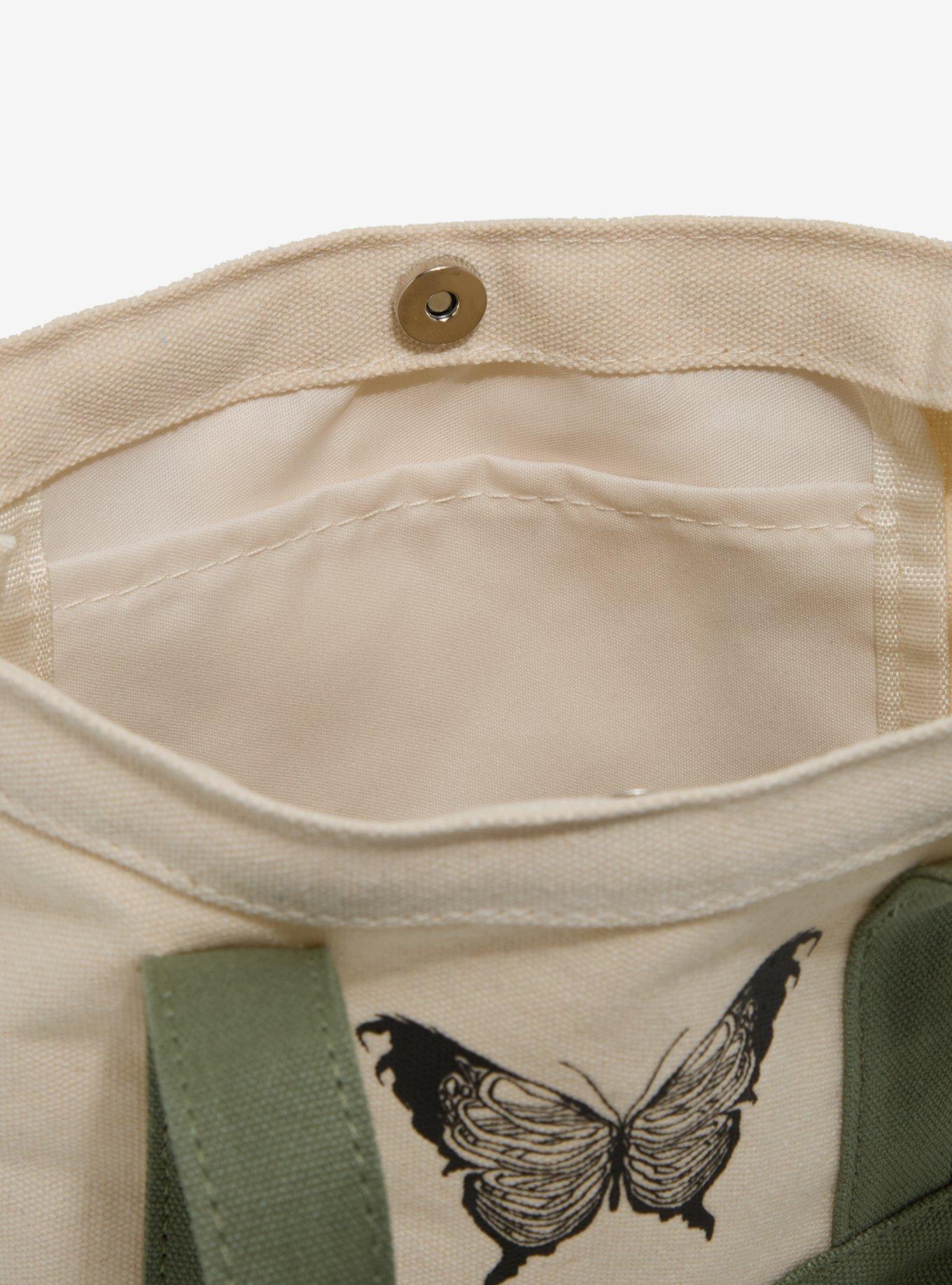 Skeletal Butterfly Charm Mini Tote Bag, , alternate