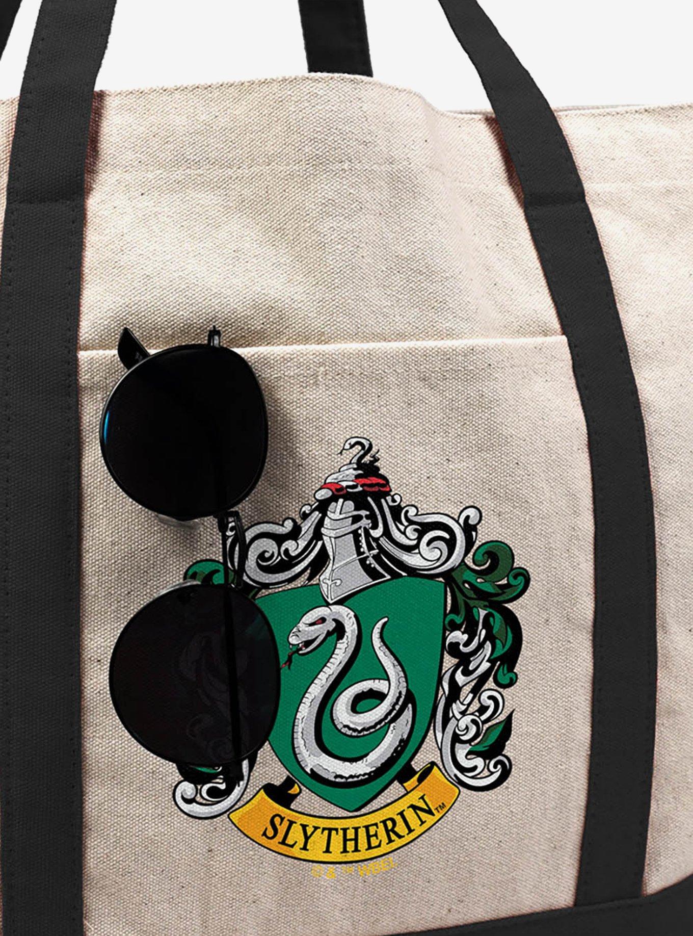 Harry Potter Slytherin Crest Canvas Tote Bag, , hi-res