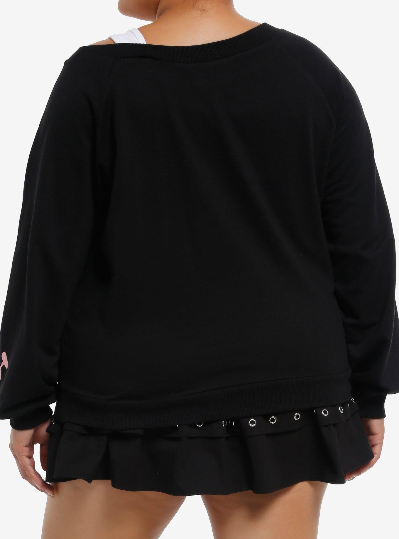 Invader Zim GIR & Pig Girls Twofer Sweatshirt Plus Size, MULTI, alternate