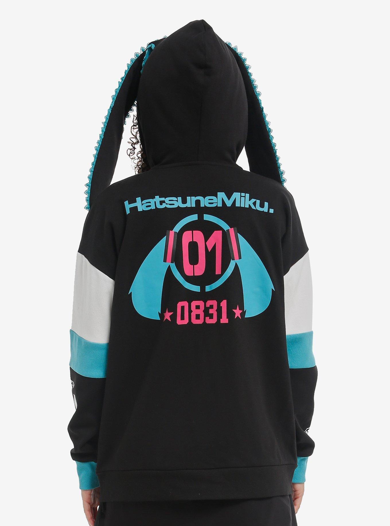Hatsune Miku Lace Bunny Ears Hoodie, MULTI, alternate