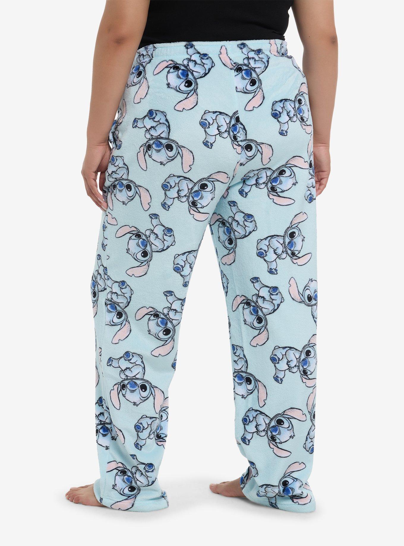 Disney Stitch Fuzzy Pajama Pants Plus Size, , hi-res
