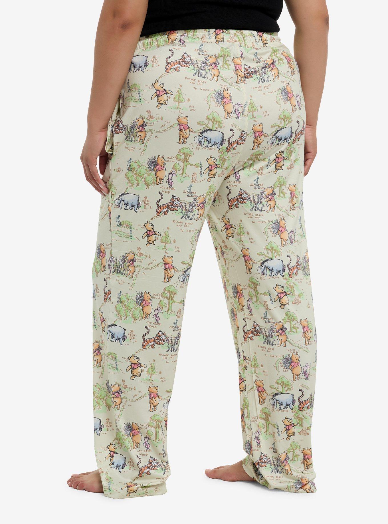 Disney Winnie The Pooh Hundred Acre Wood Pajama Pants Plus Size, , hi-res