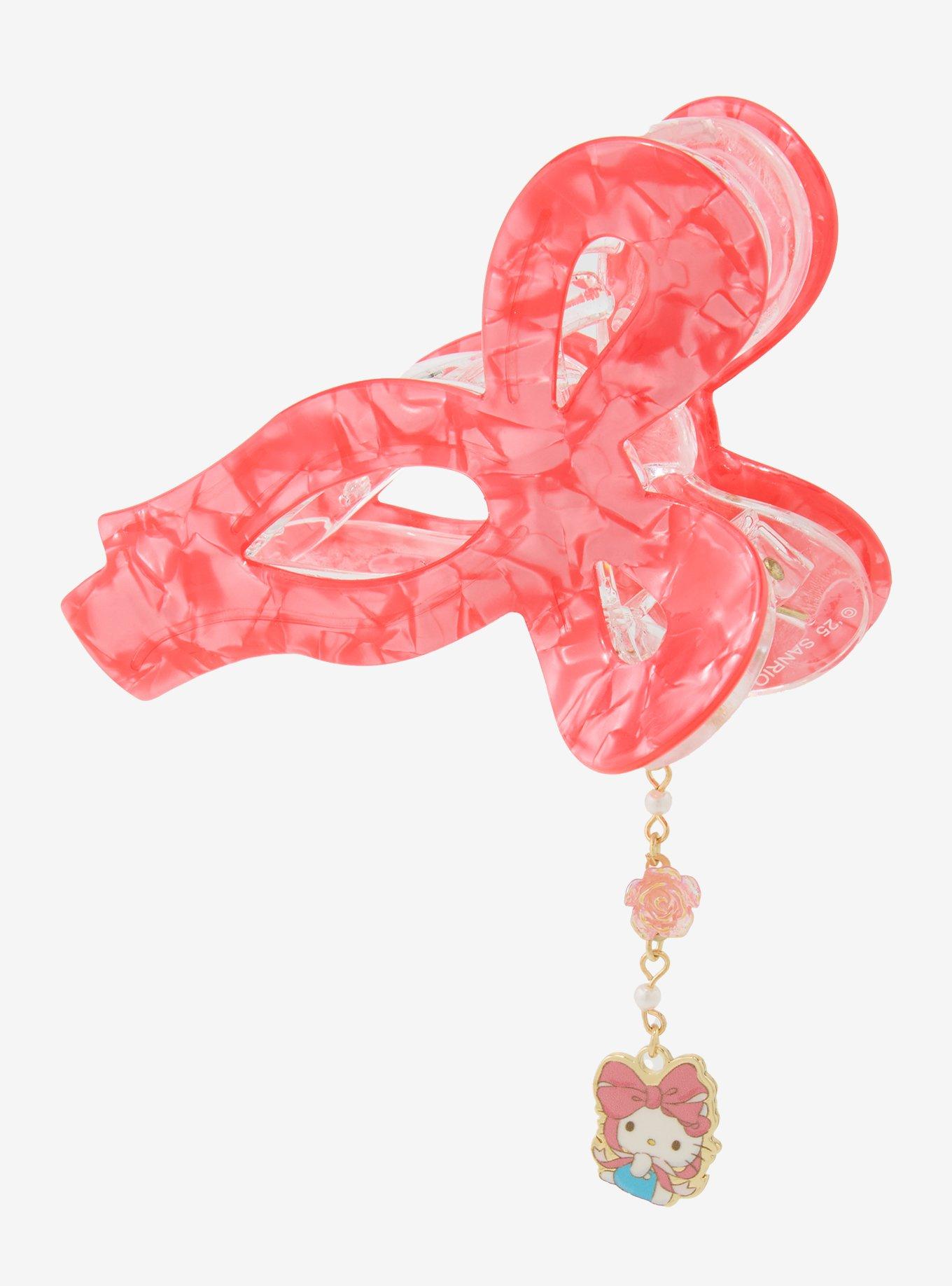 Sanrio Hello Kitty Bow Claw Clip with Charm — BoxLunch Exclusive, , hi-res